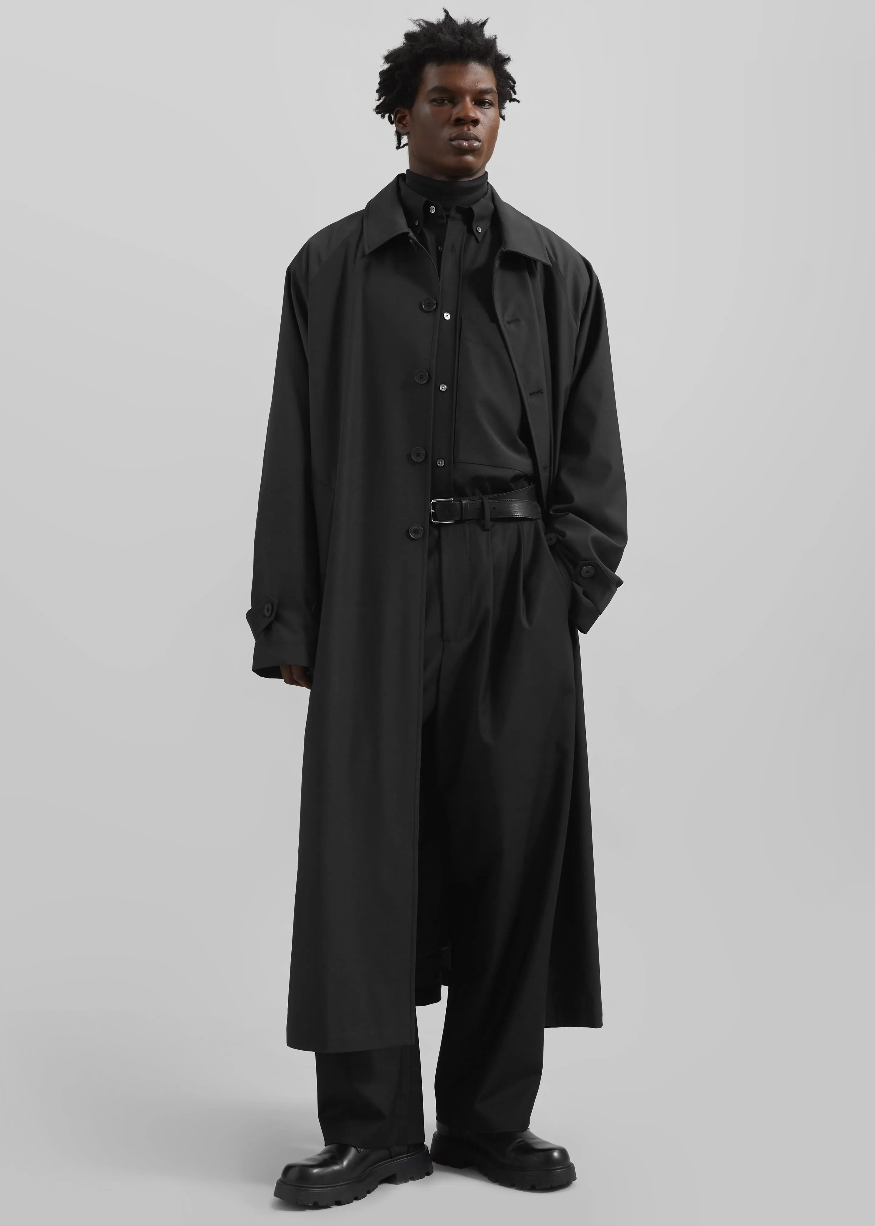 Dalton Wool Blend Shirt - Black sold by Frankie Shop product image thumbnail 5