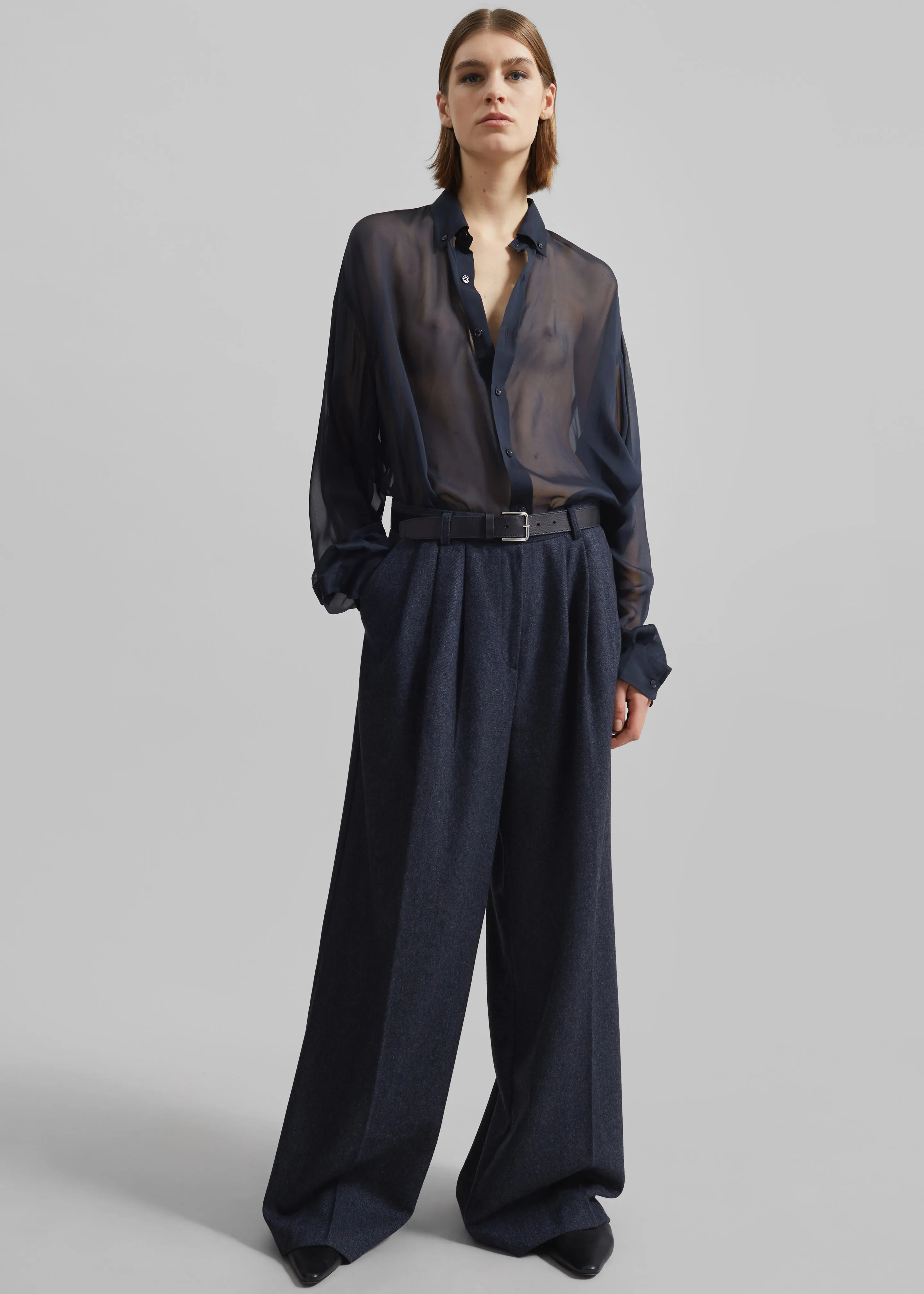 Aminah Trousers - Navy sold by Frankie Shop