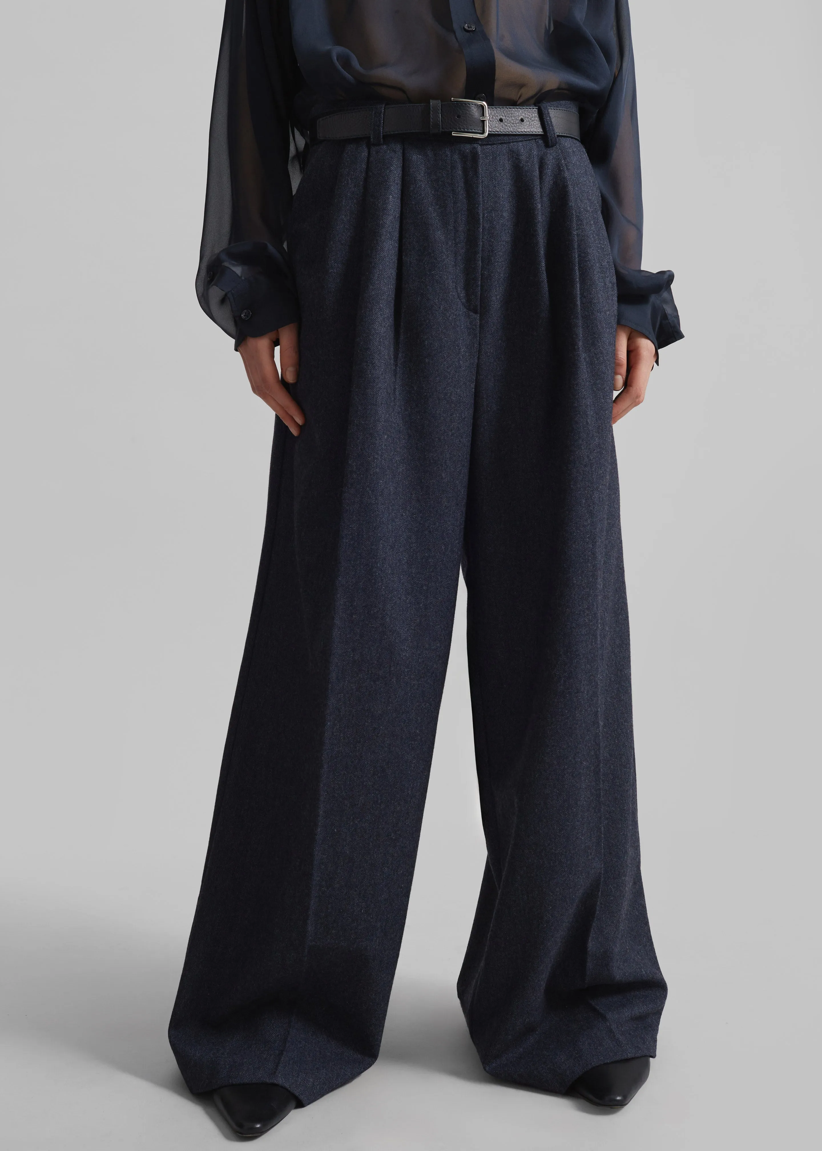 Aminah Trousers - Navy sold by Frankie Shop product image thumbnail 2
