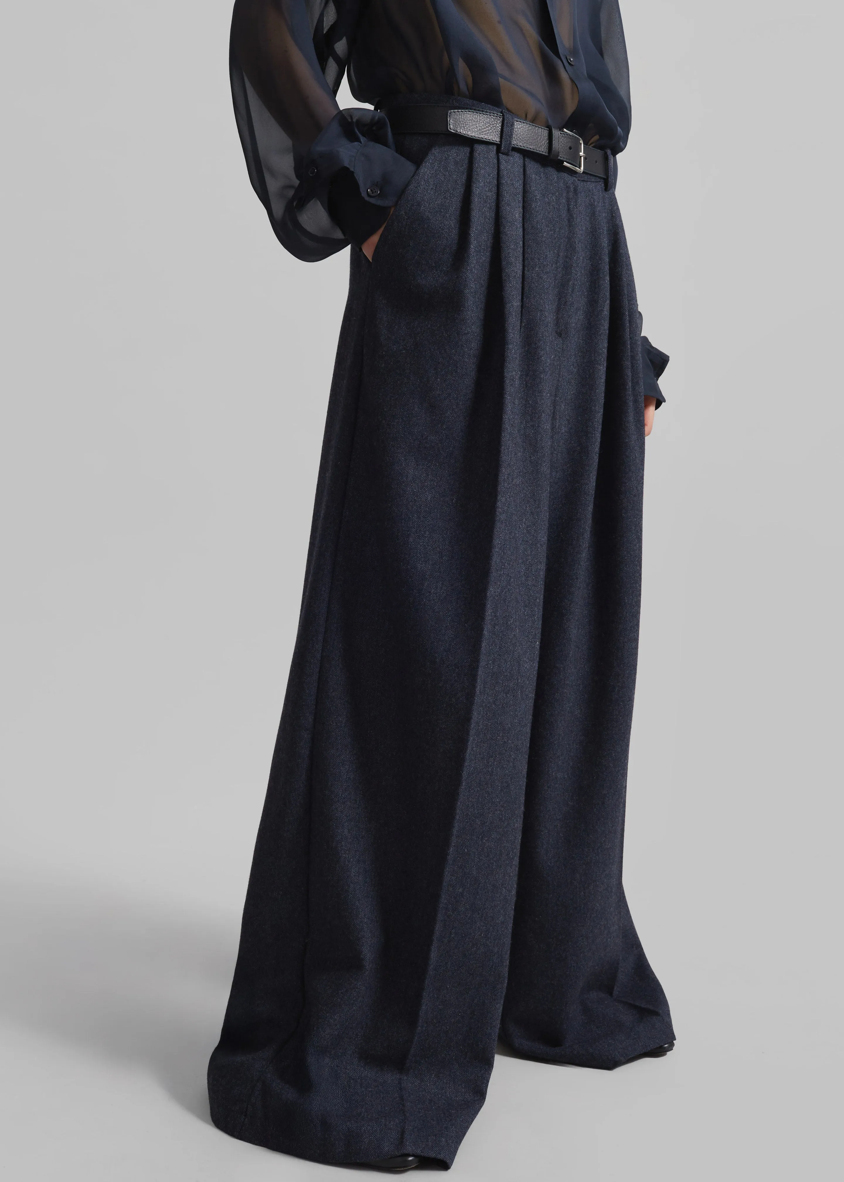 Aminah Trousers - Navy sold by Frankie Shop product image thumbnail 5