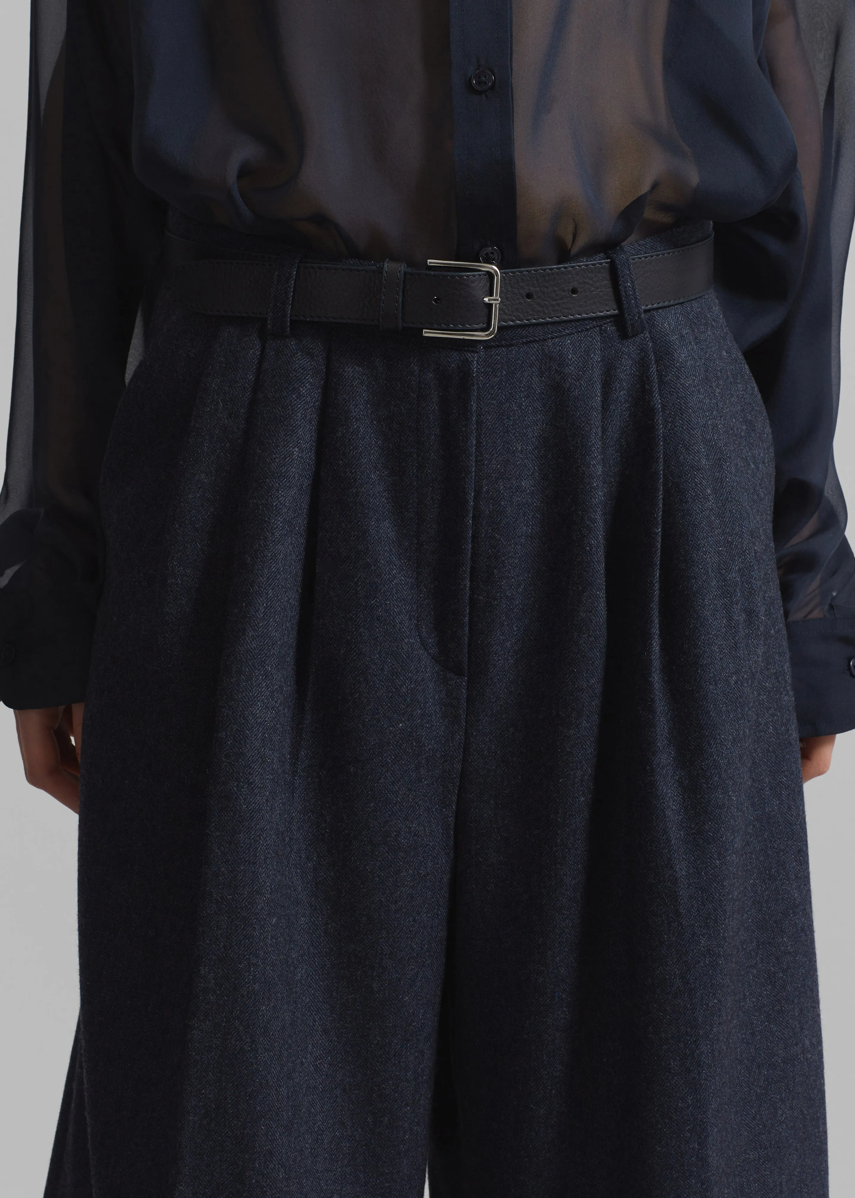 Aminah Trousers - Navy sold by Frankie Shop product image thumbnail 3