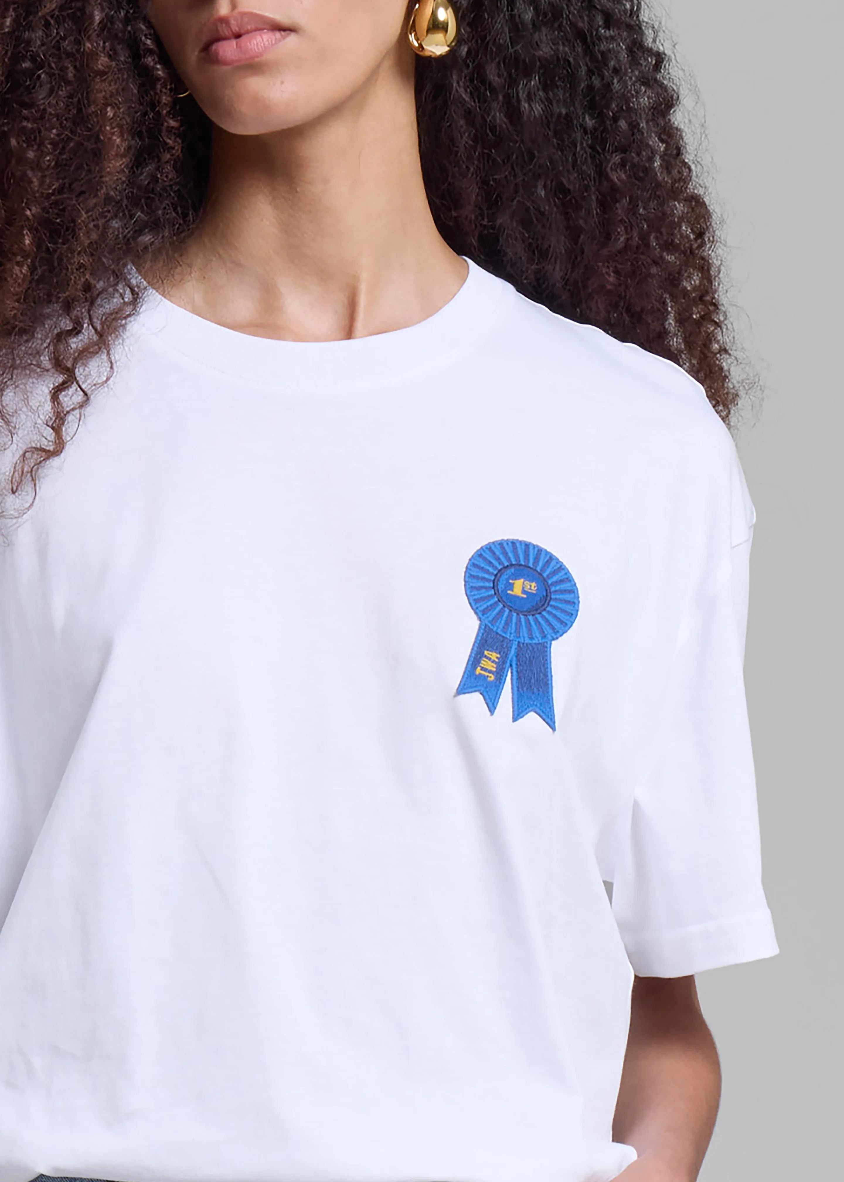 JW Anderson Rosette Patch Back Print T-Shirt - White sold by Frankie Shop product image thumbnail 2