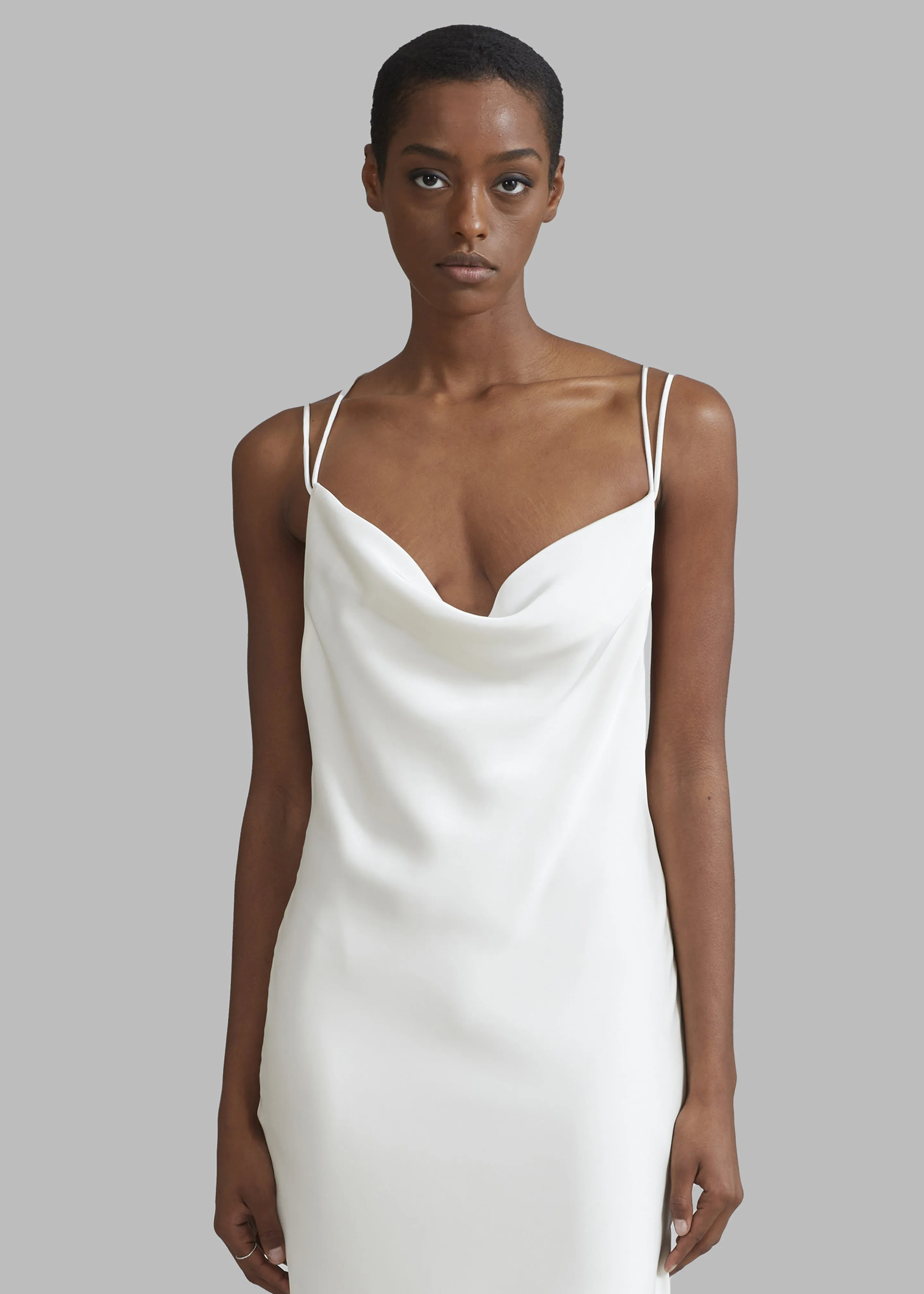 Rotate Satin Midi Slip Dress - Egret sold by Frankie Shop product image thumbnail 4