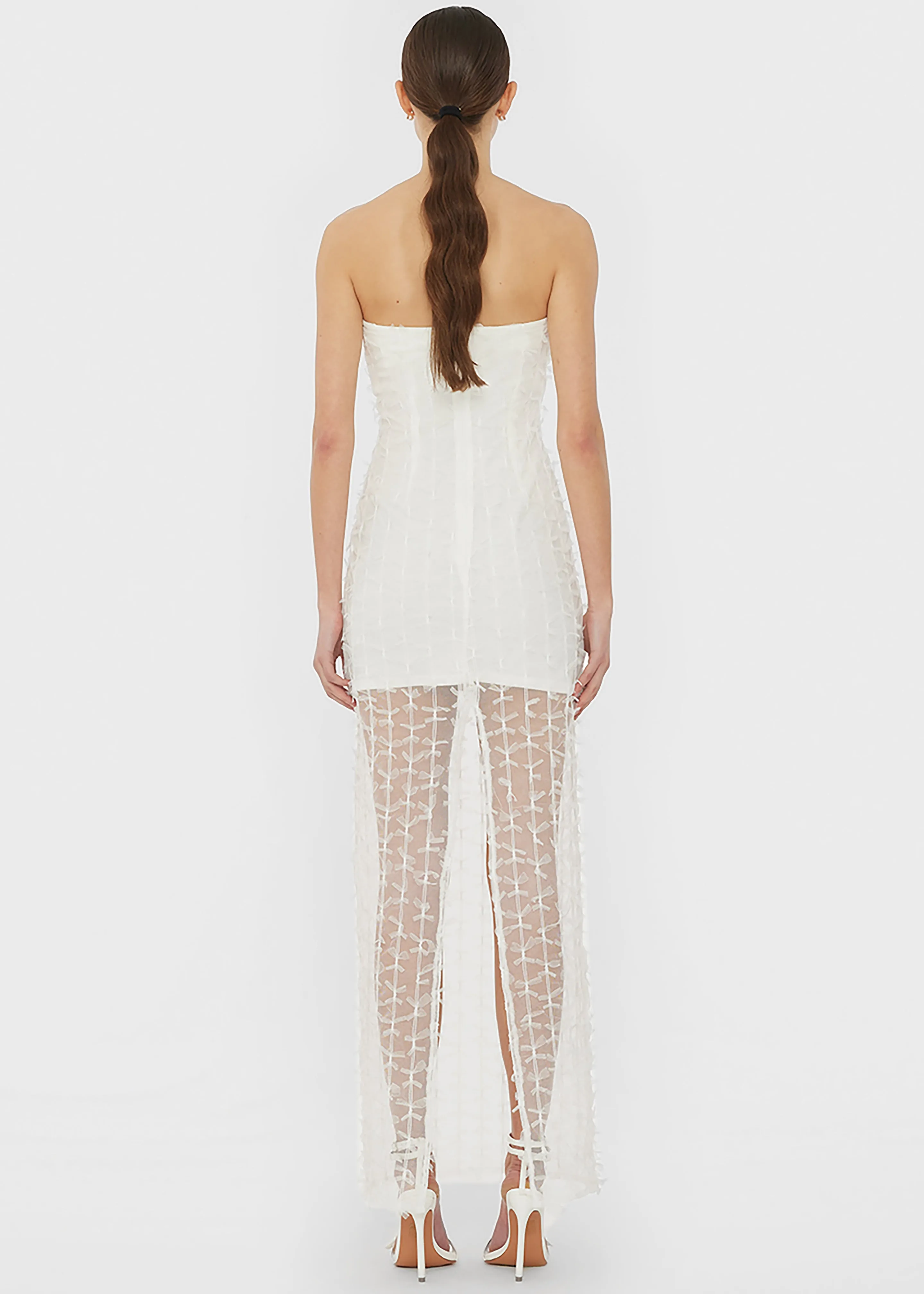 Rotate Bow Tube Dress - Egret sold by Frankie Shop product image thumbnail 3