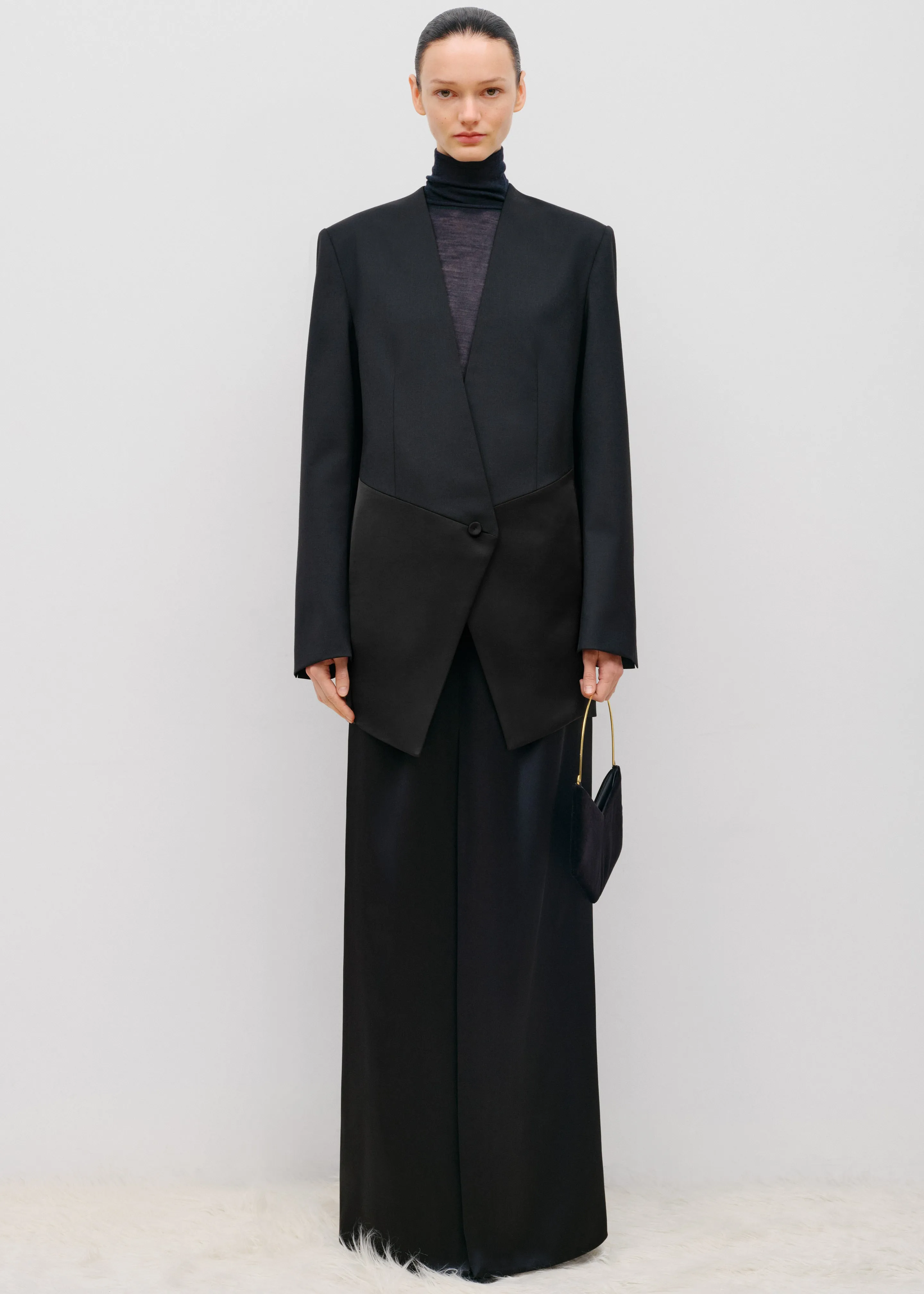 Bevza Rectangular Long Skirt - Black sold by Frankie Shop product image thumbnail 2