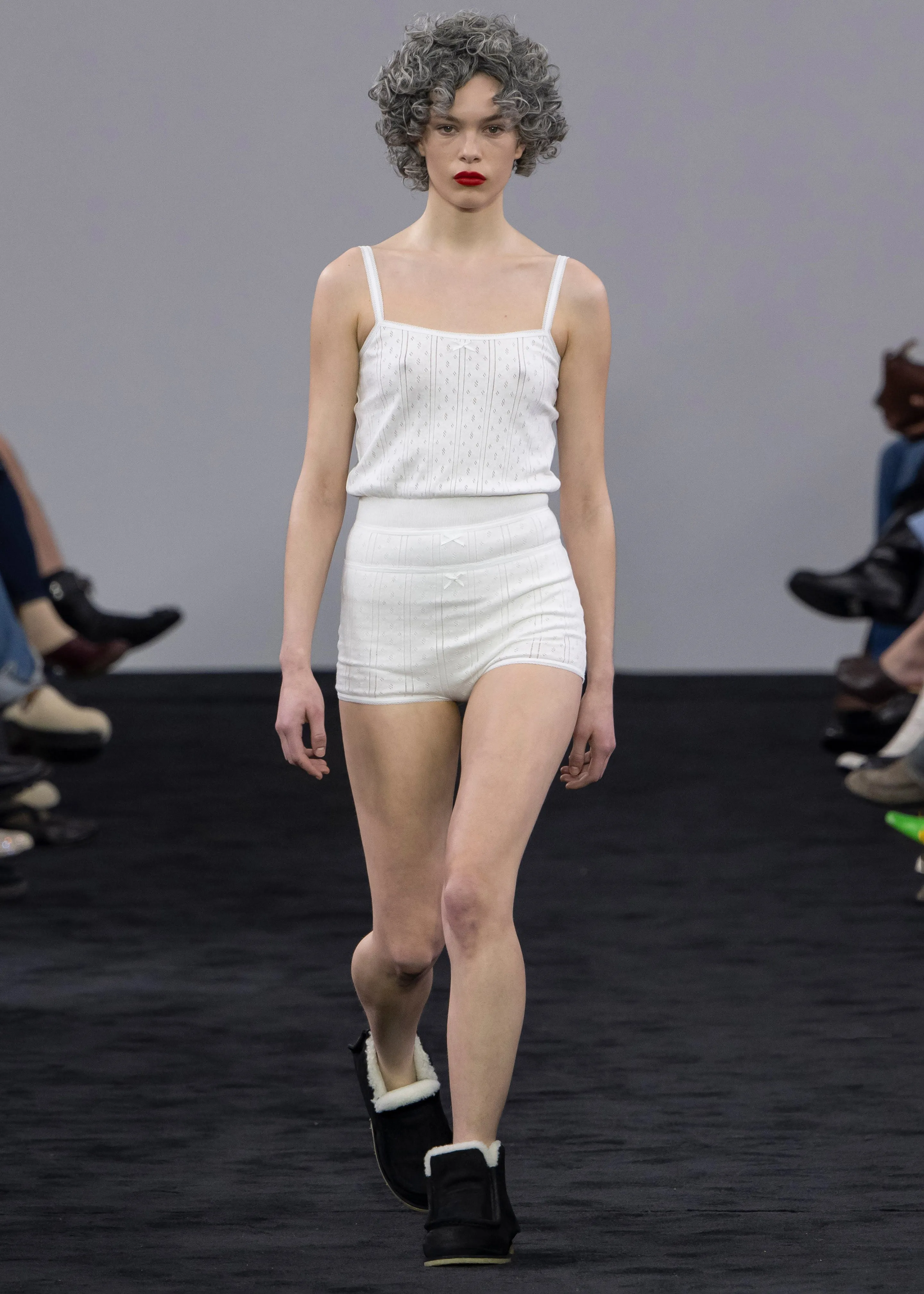 JW Anderson Pointelle Straight Neck Vest - White sold by Frankie Shop product image thumbnail 4