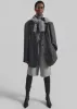 Stora Oversized Wool Blazer - Grey/White Pinstripe sold by Frankie Shop