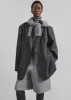 Stora Oversized Wool Blazer - Grey/White Pinstripe sold by Frankie Shop