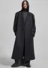 Sabel Collarless Wool Coat - Dark Grey Melange sold by Frankie Shop