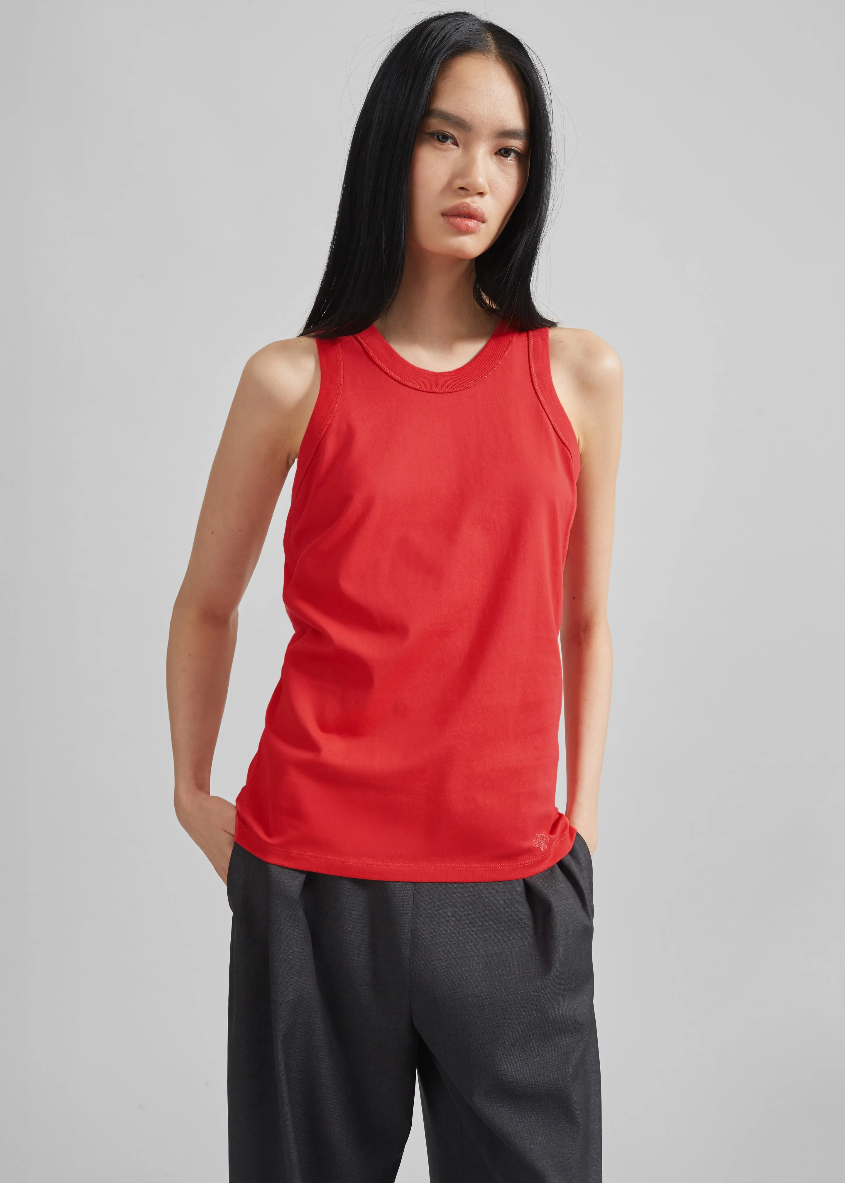 Loulou Studio Poso Tank Top - Tomato sold by Frankie Shop