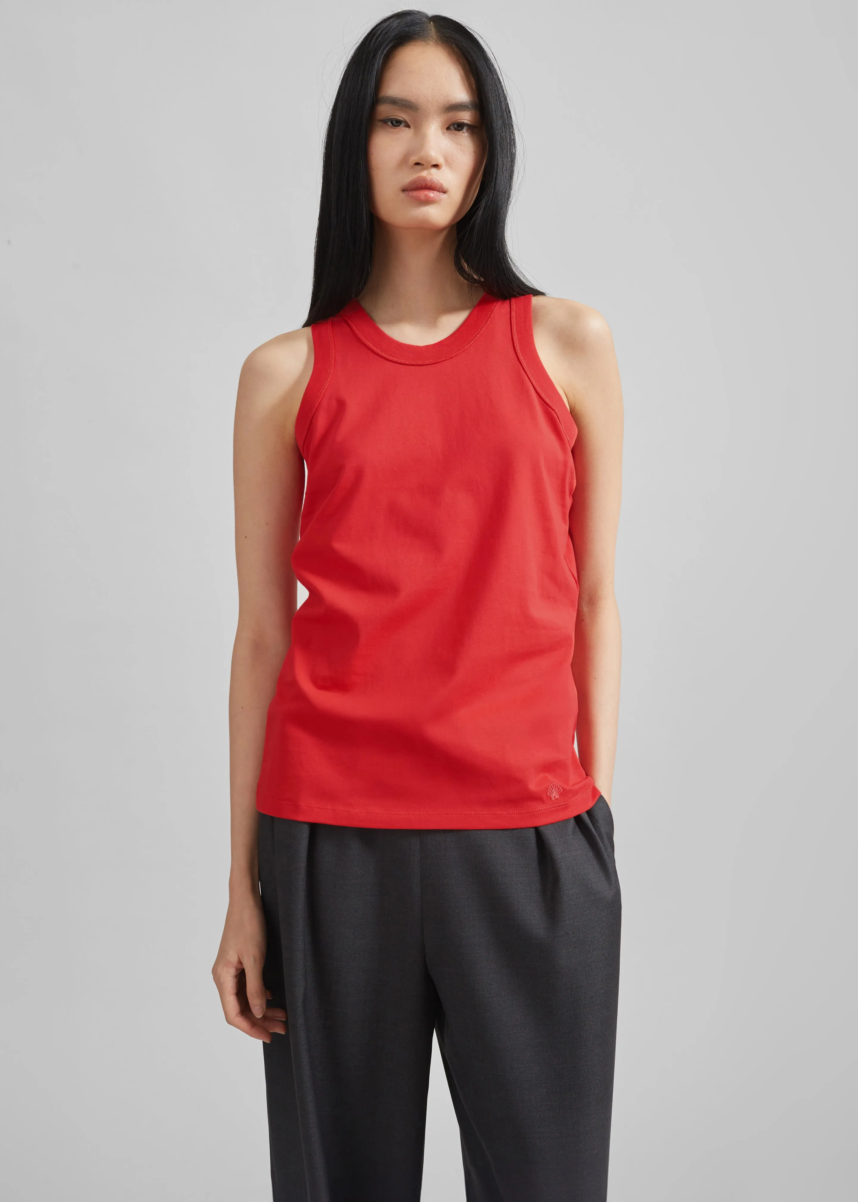 Loulou Studio Poso Tank Top - Tomato sold by Frankie Shop product image thumbnail 4