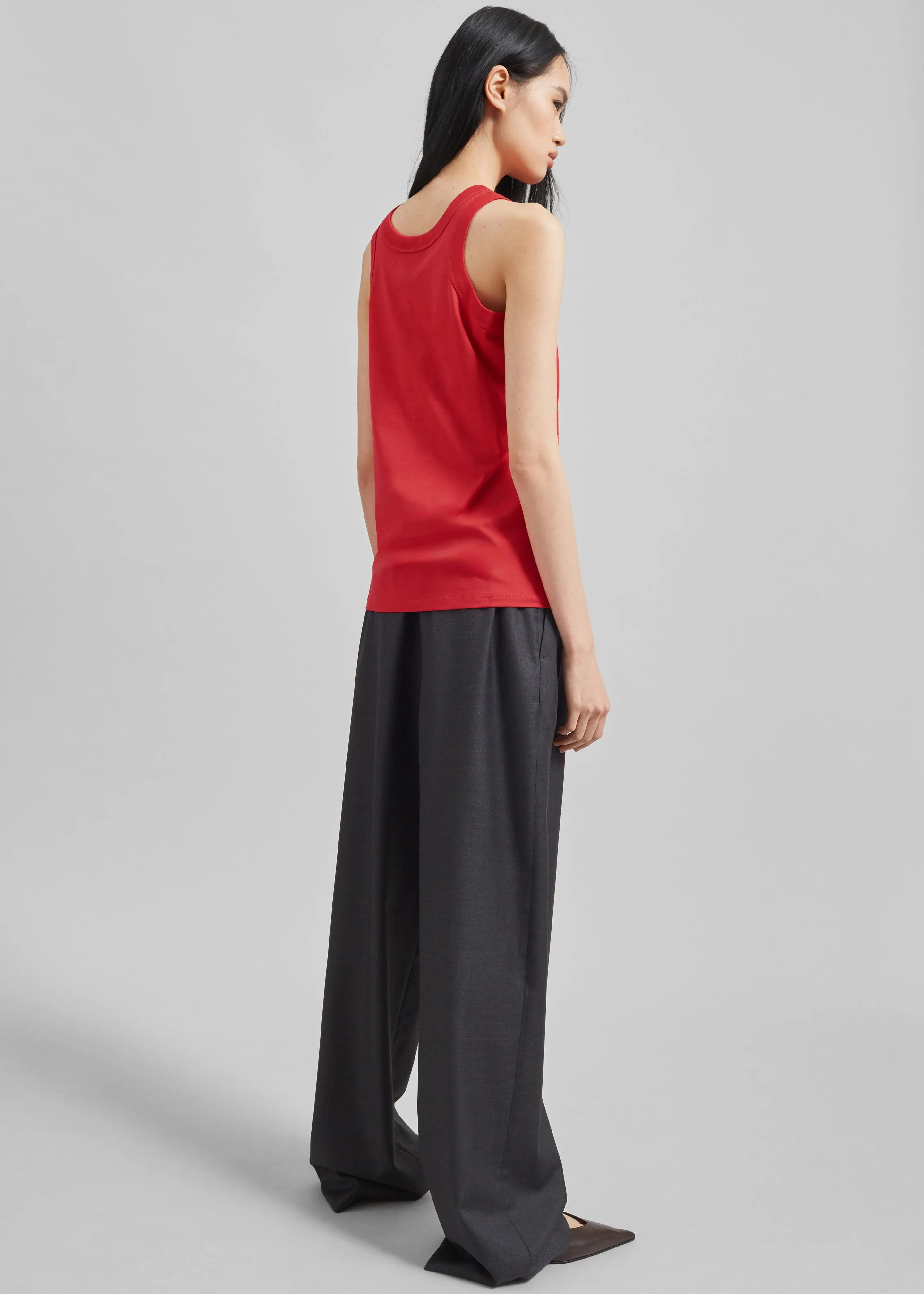 Loulou Studio Poso Tank Top - Tomato sold by Frankie Shop product image thumbnail 5