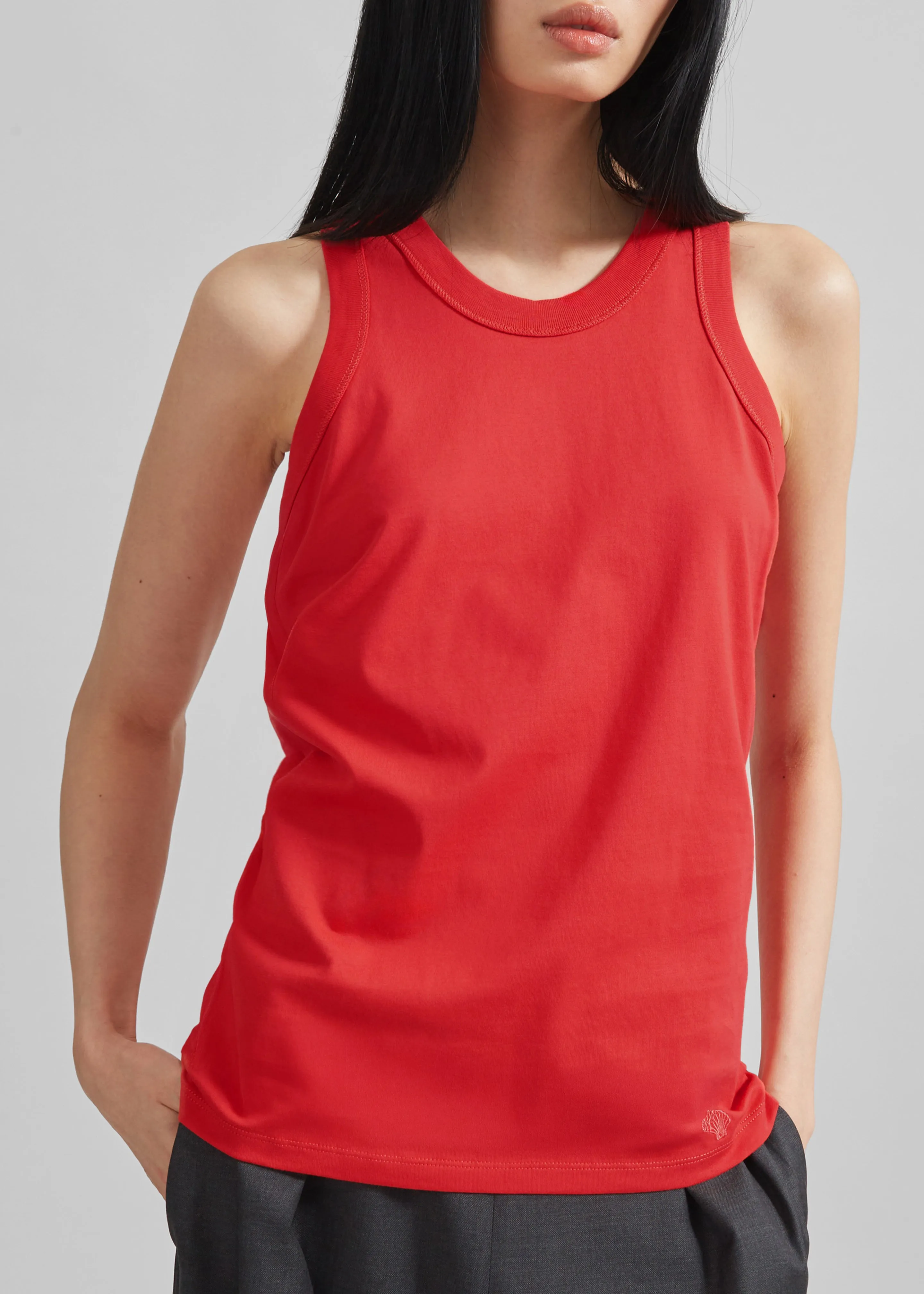 Loulou Studio Poso Tank Top - Tomato sold by Frankie Shop product image thumbnail 3