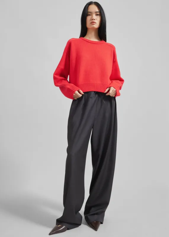 Loulou Studio Bruzzi Oversized Sweater - Chili made by Loulou Studio