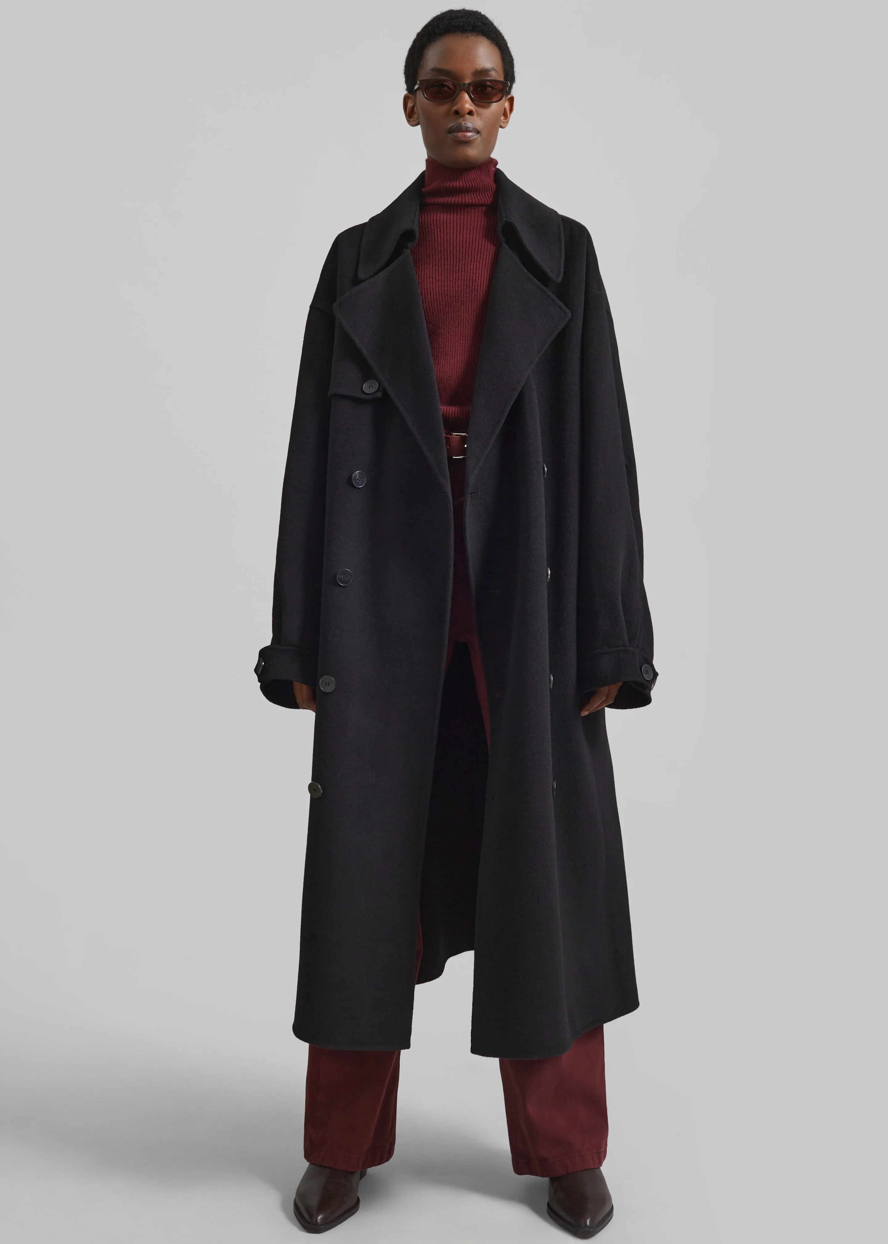 Mavis Long Coat - Black sold by Frankie Shop product image thumbnail 3