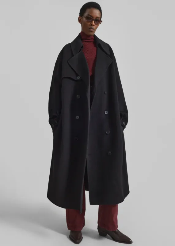 Mavis Long Coat - Black sold by Frankie Shop