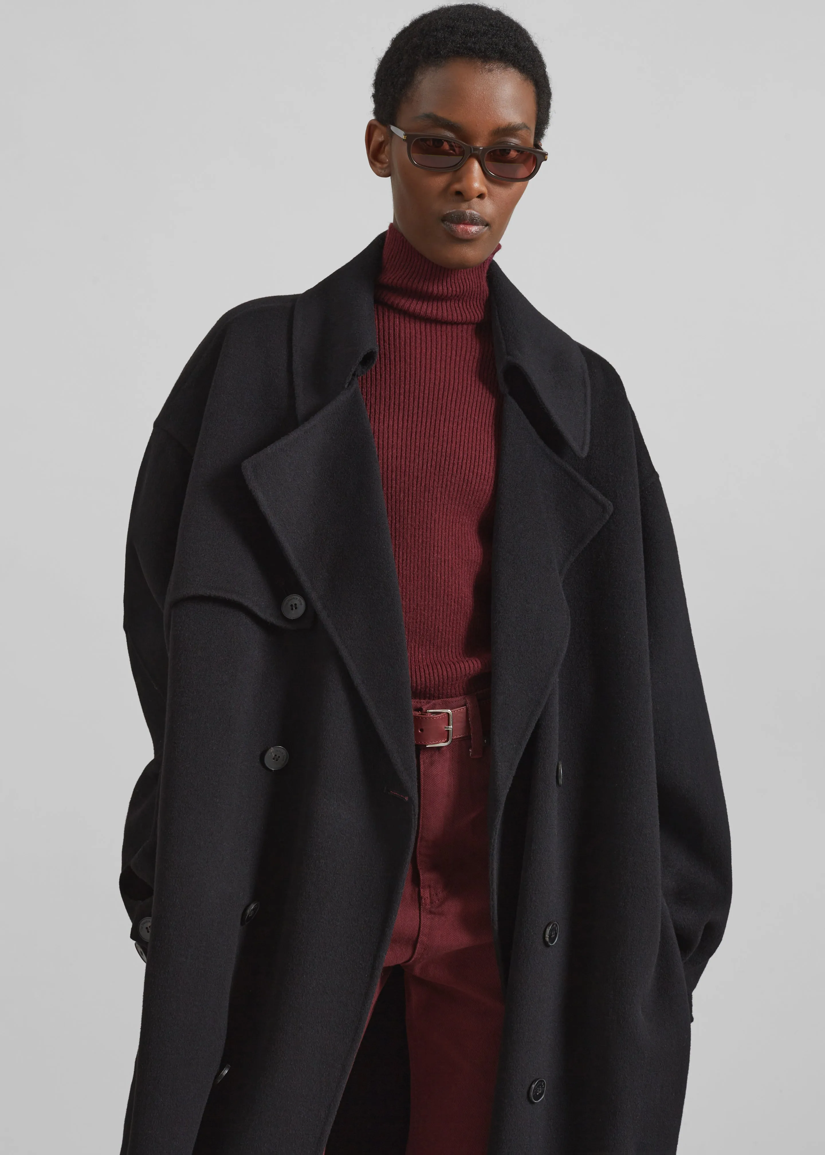 Mavis Long Coat - Black sold by Frankie Shop product image thumbnail 2