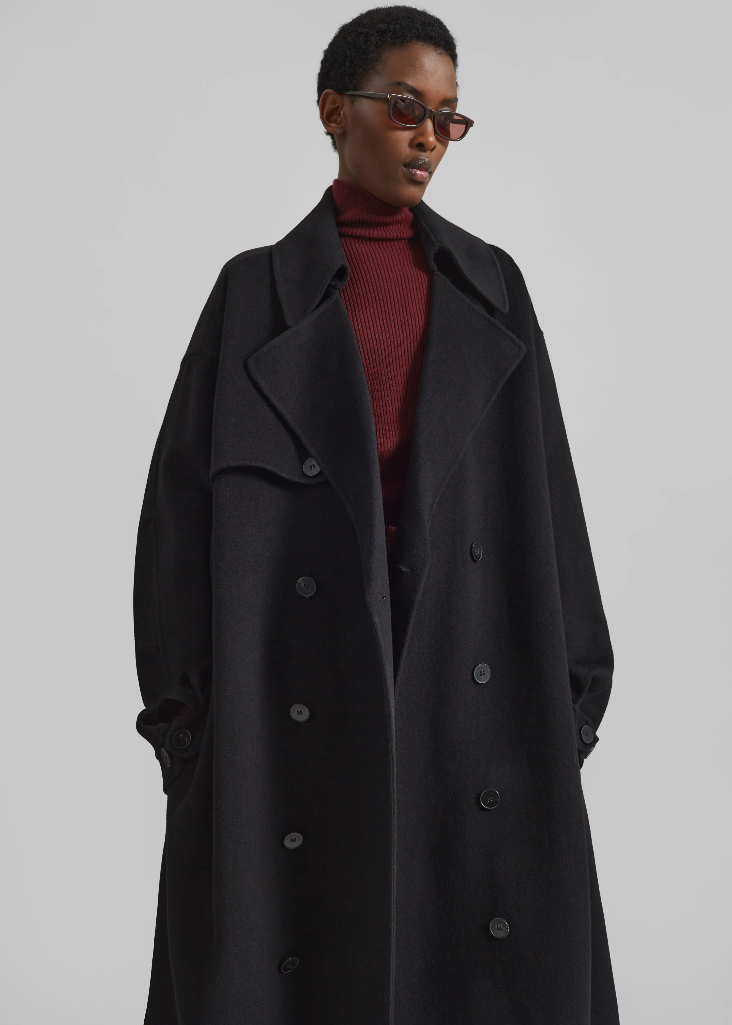 Mavis Long Coat - Black sold by Frankie Shop product image thumbnail 5