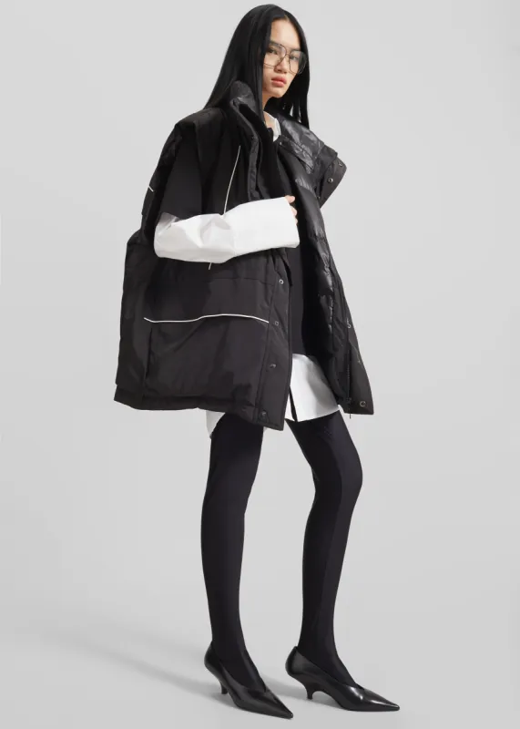Calais Oversized Sleeveless Puffer Jacket - Black sold by Frankie Shop