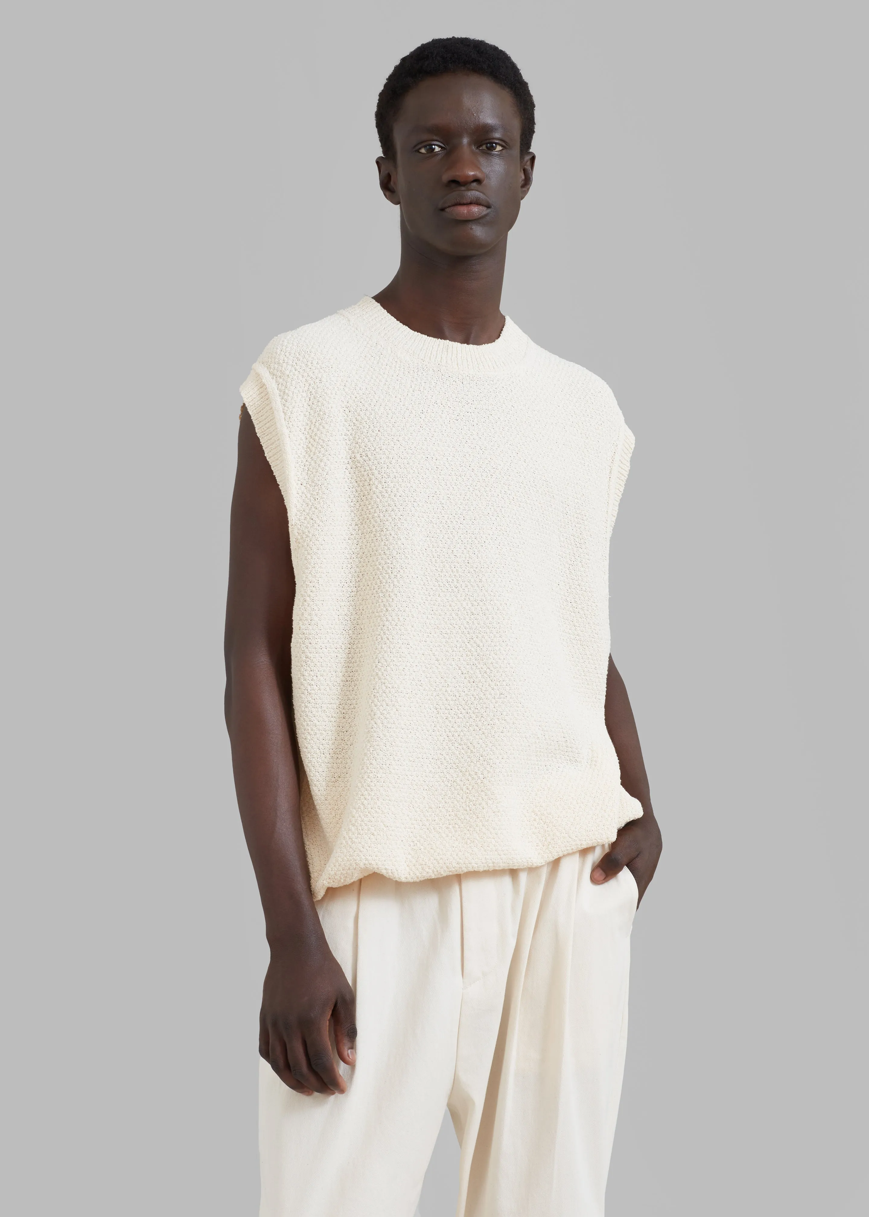 Oslo Knit Vest - Cream sold by Frankie Shop product image thumbnail 4