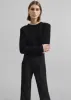 Ritsem Cropped Ribbed Wool Sweater - Black sold by Frankie Shop