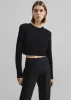 Ritsem Cropped Ribbed Wool Sweater - Black sold by Frankie Shop