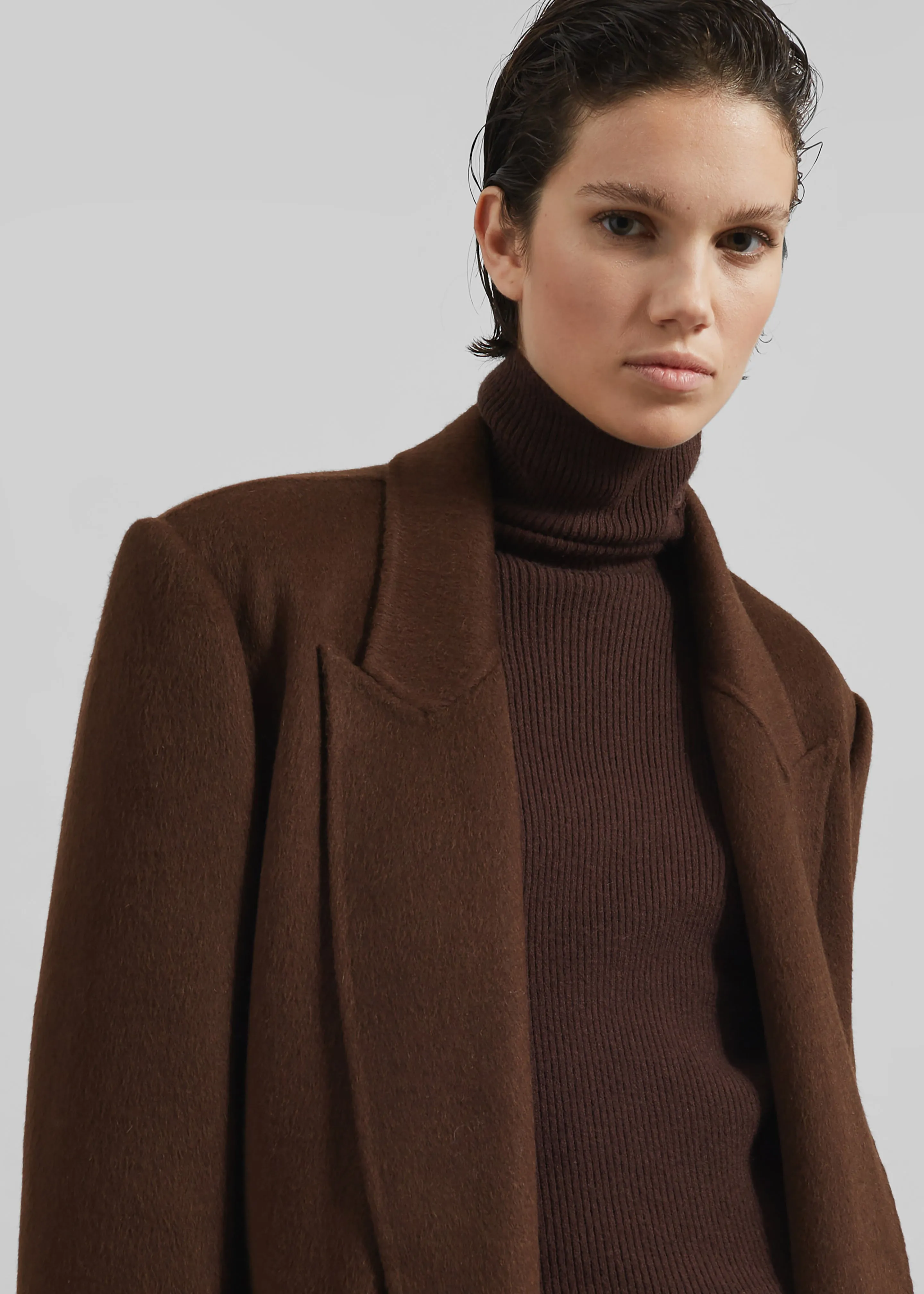 Penrose Wool Coat - Brown sold by Frankie Shop product image thumbnail 3