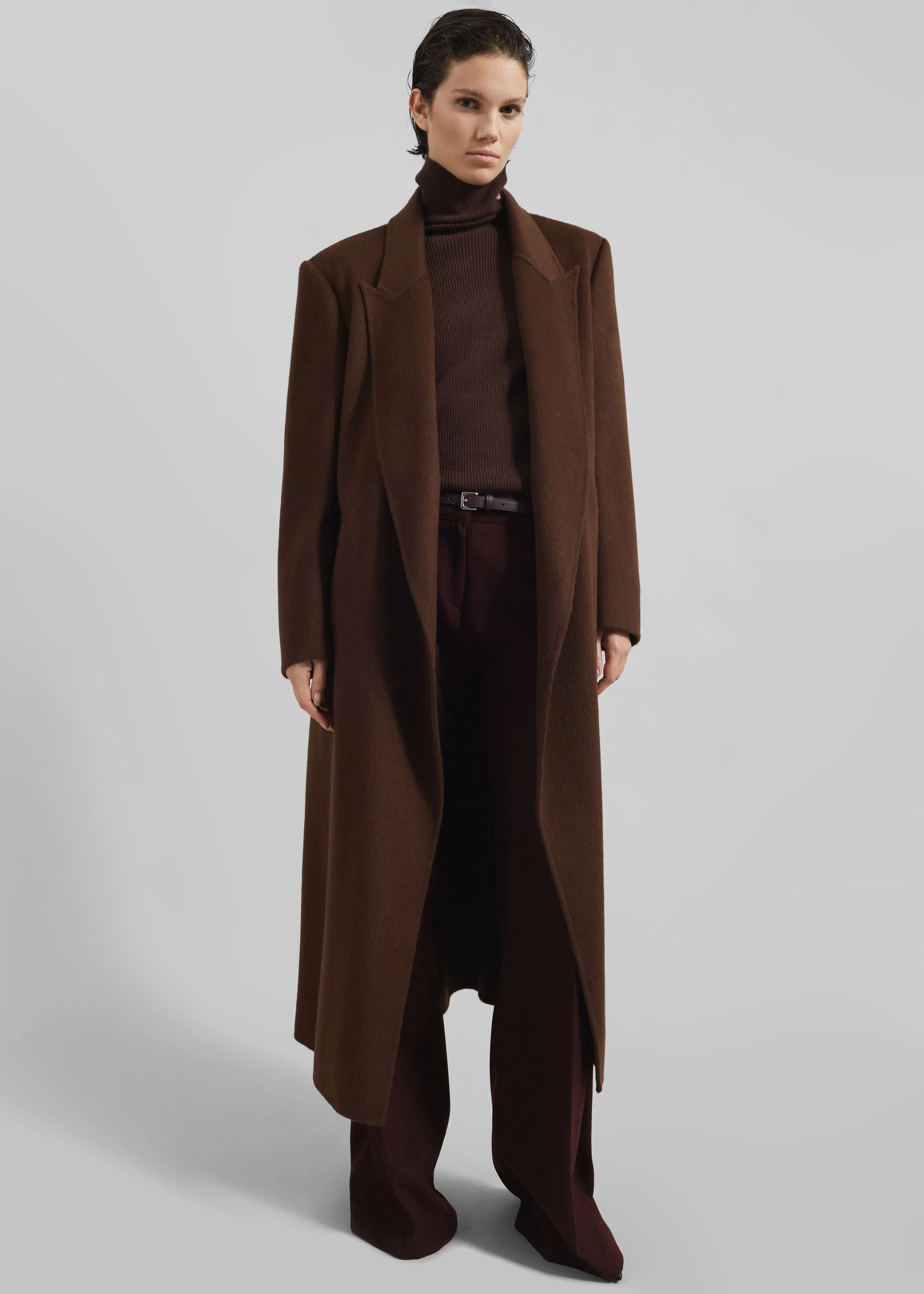 Penrose Wool Coat - Brown sold by Frankie Shop