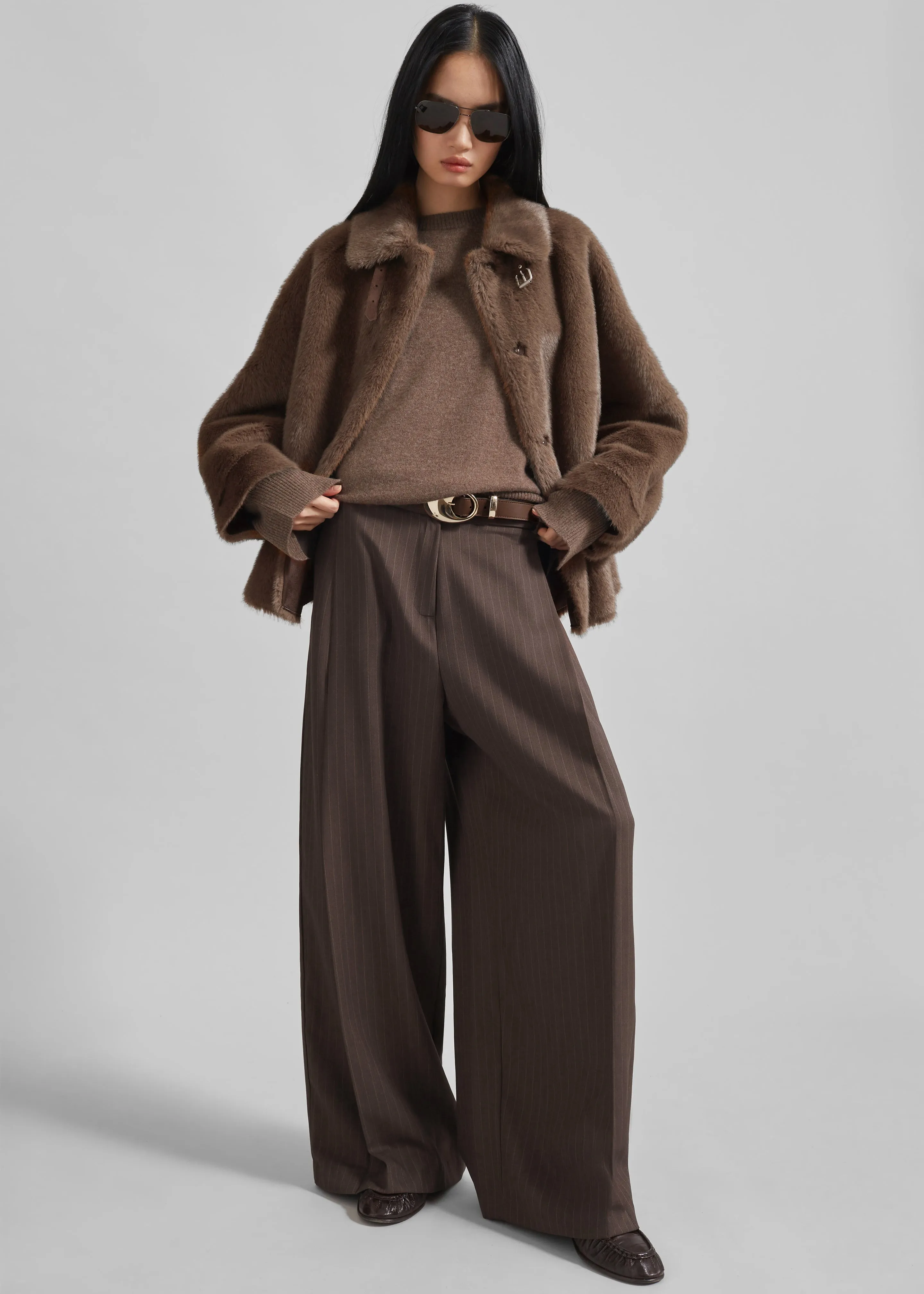 Cairns Striped Trousers - Brown Stripe sold by Frankie Shop product image thumbnail 4