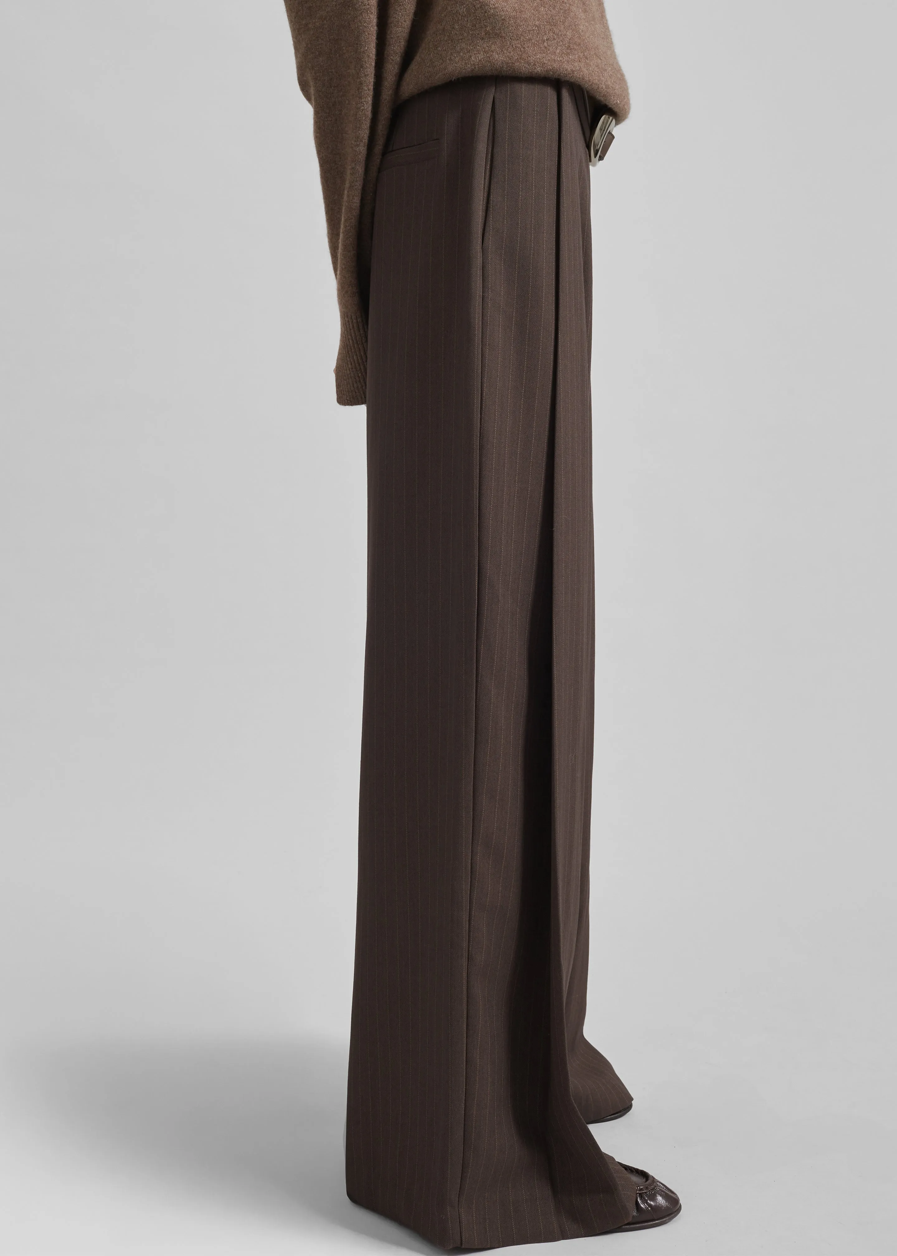 Cairns Striped Trousers - Brown Stripe sold by Frankie Shop product image thumbnail 3