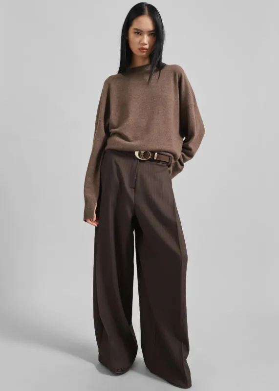 Cairns Striped Trousers - Brown Stripe sold by Frankie Shop