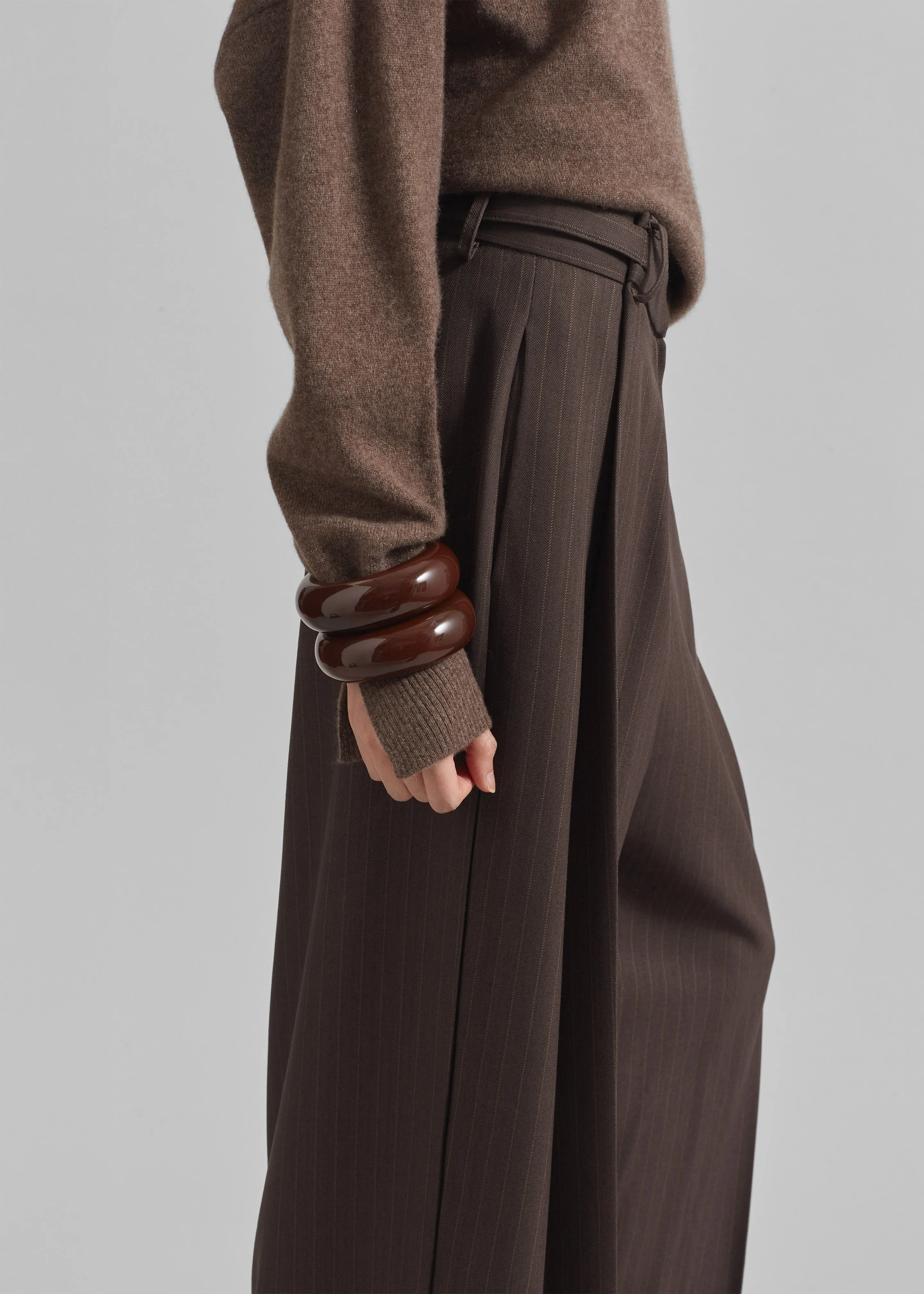 Cairns Striped Trousers - Brown Stripe sold by Frankie Shop product image thumbnail 5