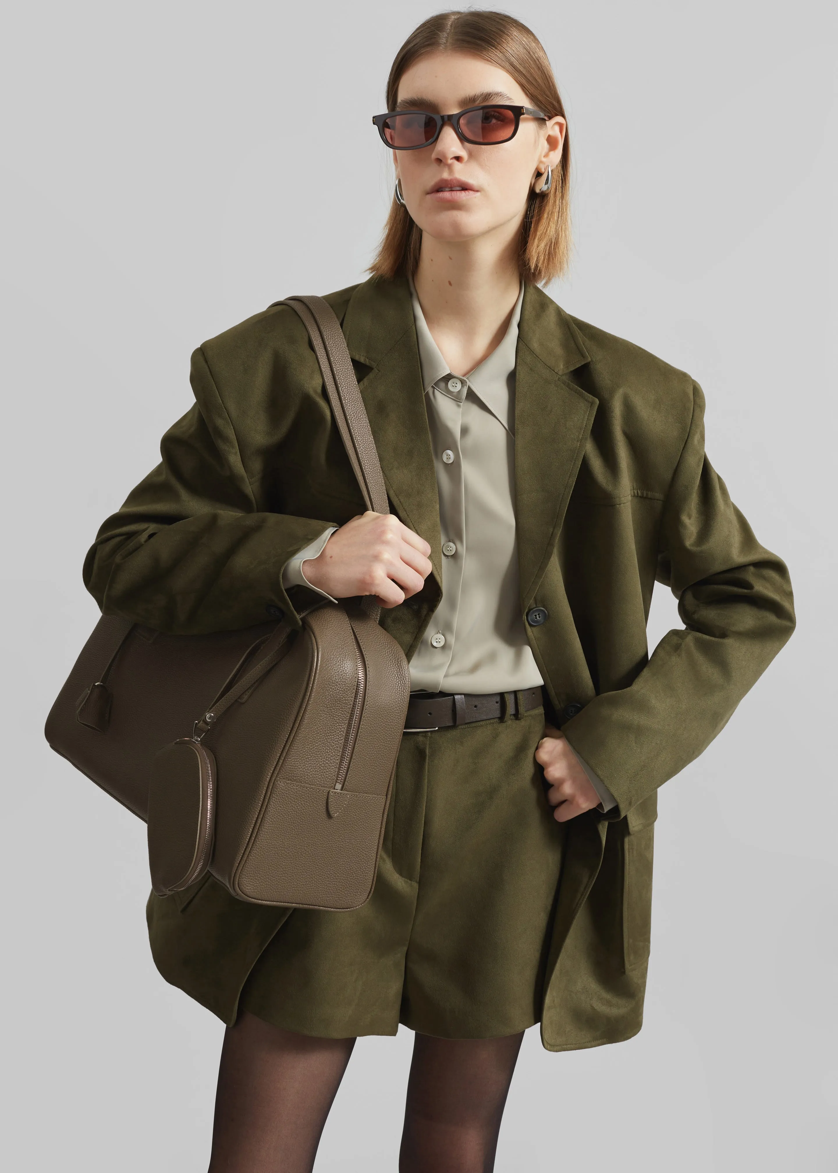 Noho Leather Shoulder Bag - Taupe sold by Frankie Shop product image thumbnail 2