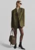 Merida Faux Suede Blazer - Khaki sold by Frankie Shop