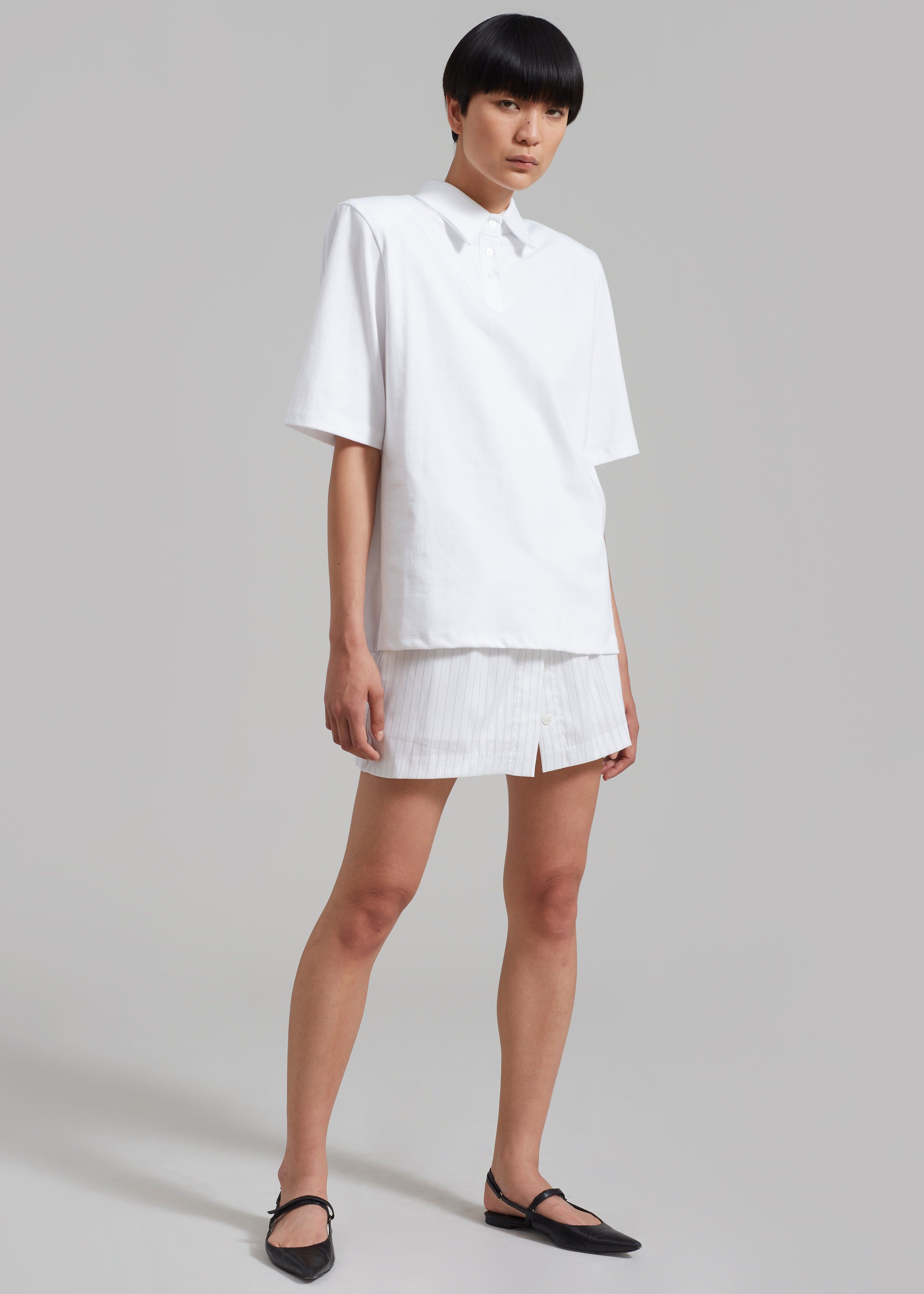 Kinsley Skort - White Stripe sold by Frankie Shop product image thumbnail 6