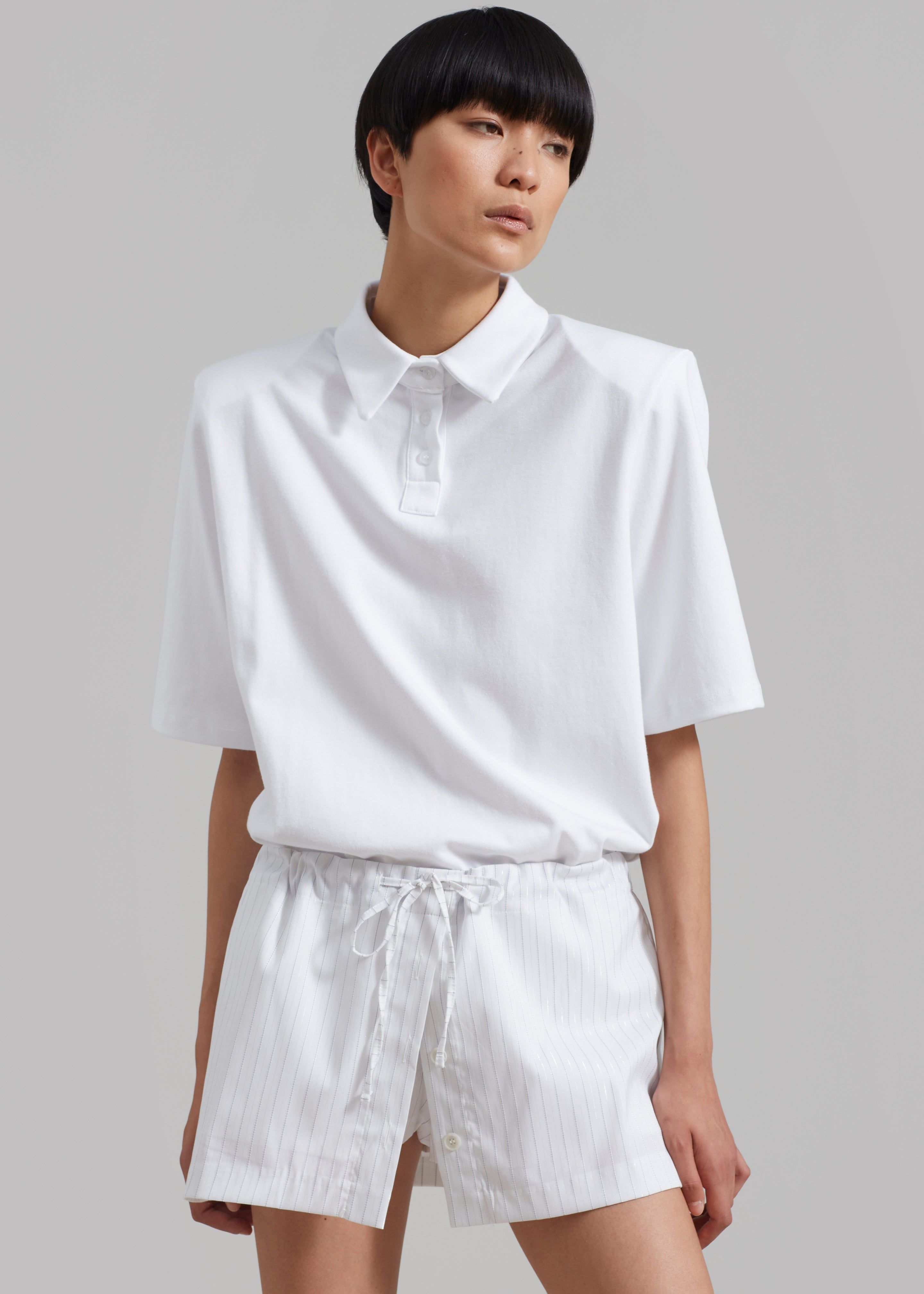 Kinsley Skort - White Stripe sold by Frankie Shop