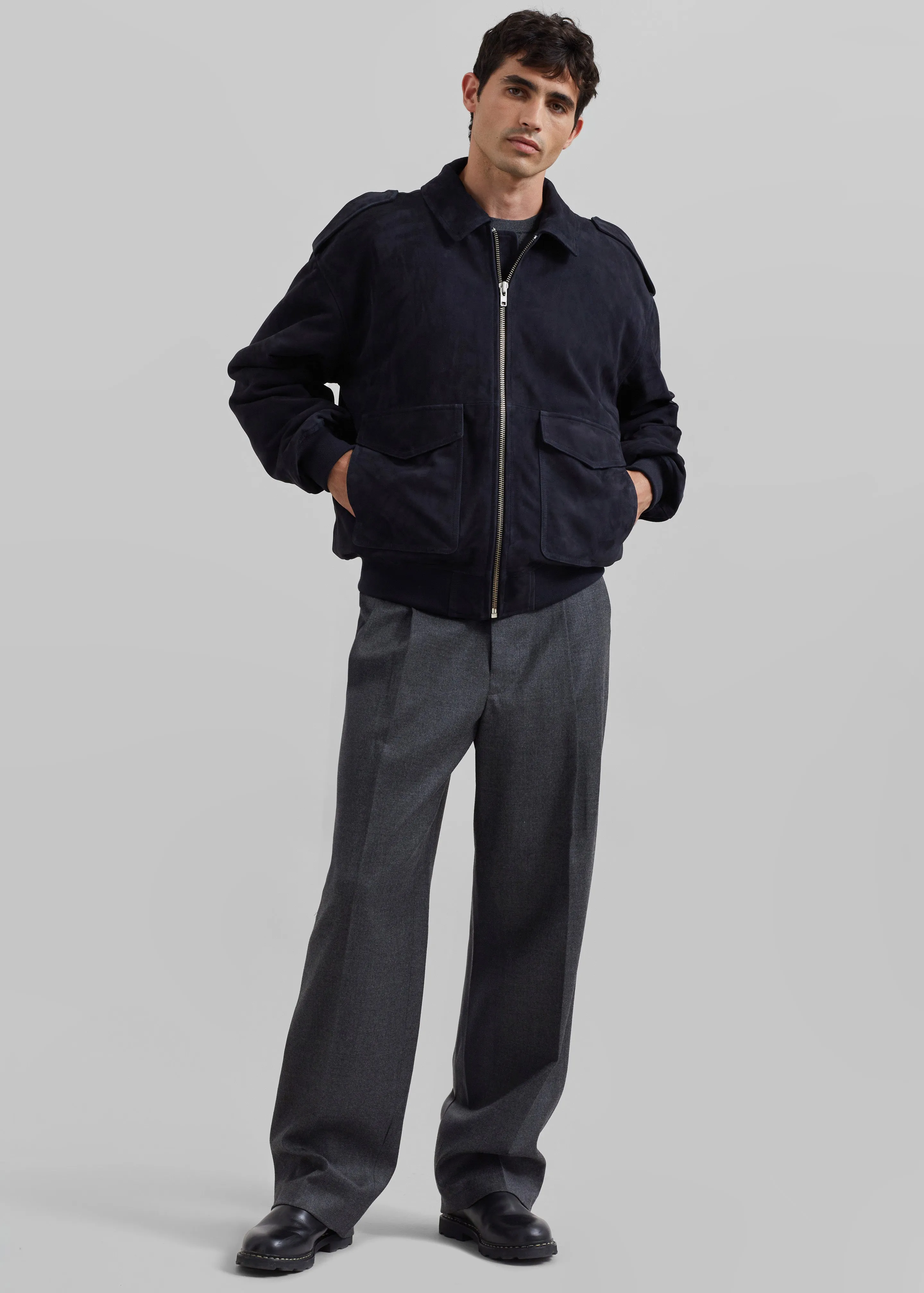 Viper Suede Jacket - Navy sold by Frankie Shop product image thumbnail 5