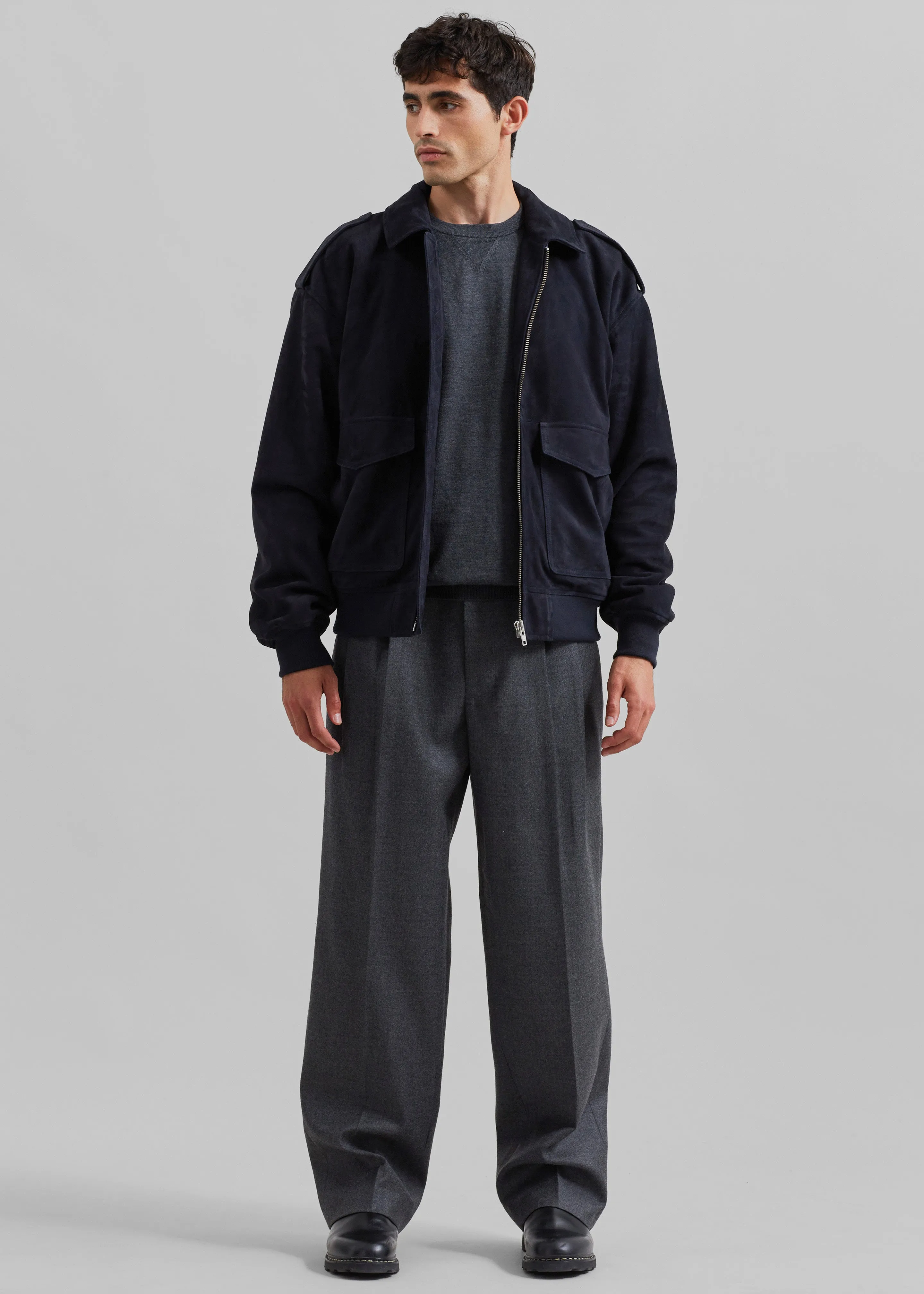 Viper Suede Jacket - Navy sold by Frankie Shop product image thumbnail 2