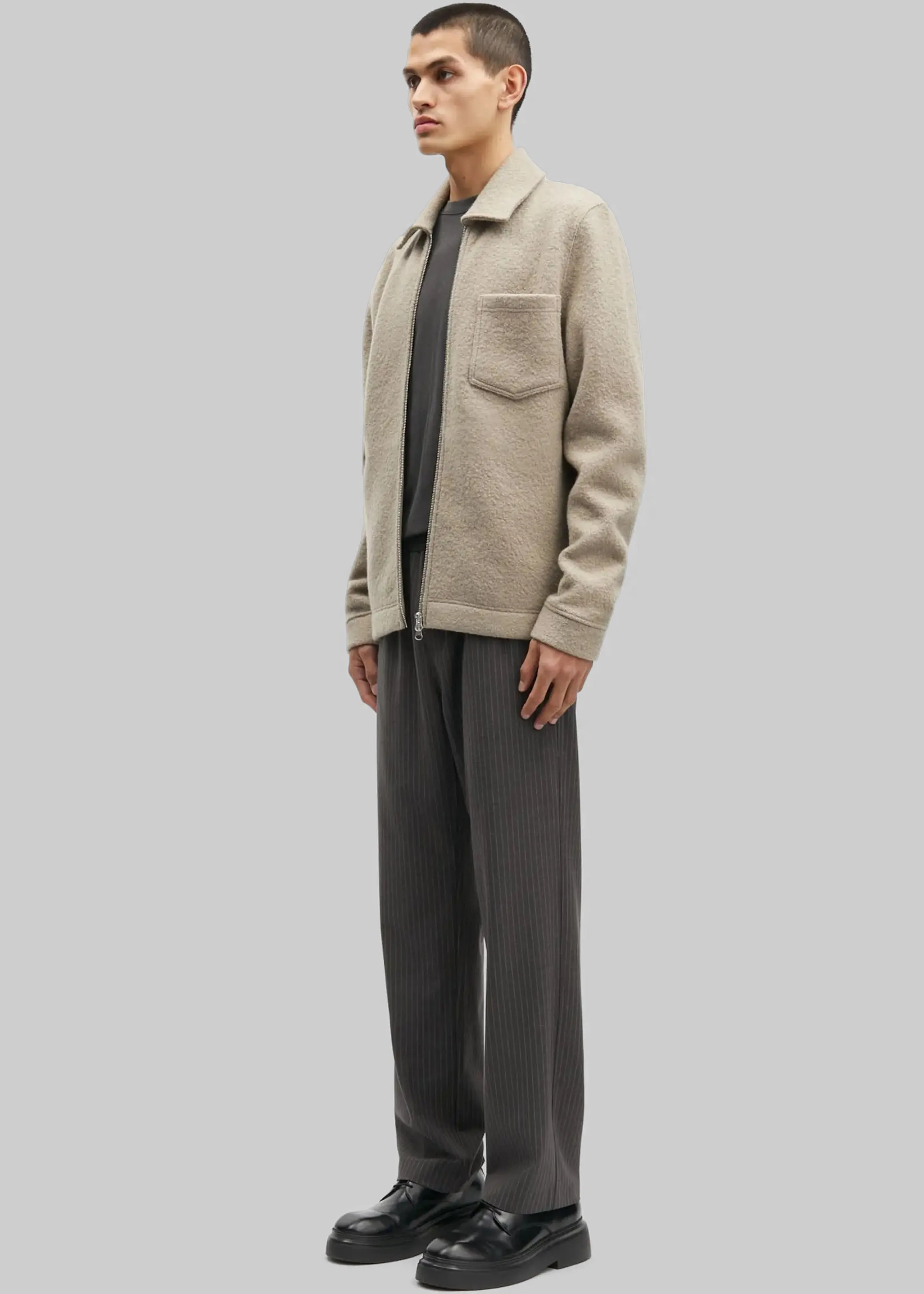 Samsøe Samsøe Hannes Full Zip Cardigan - Seneca Rock sold by Frankie Shop product image thumbnail 3