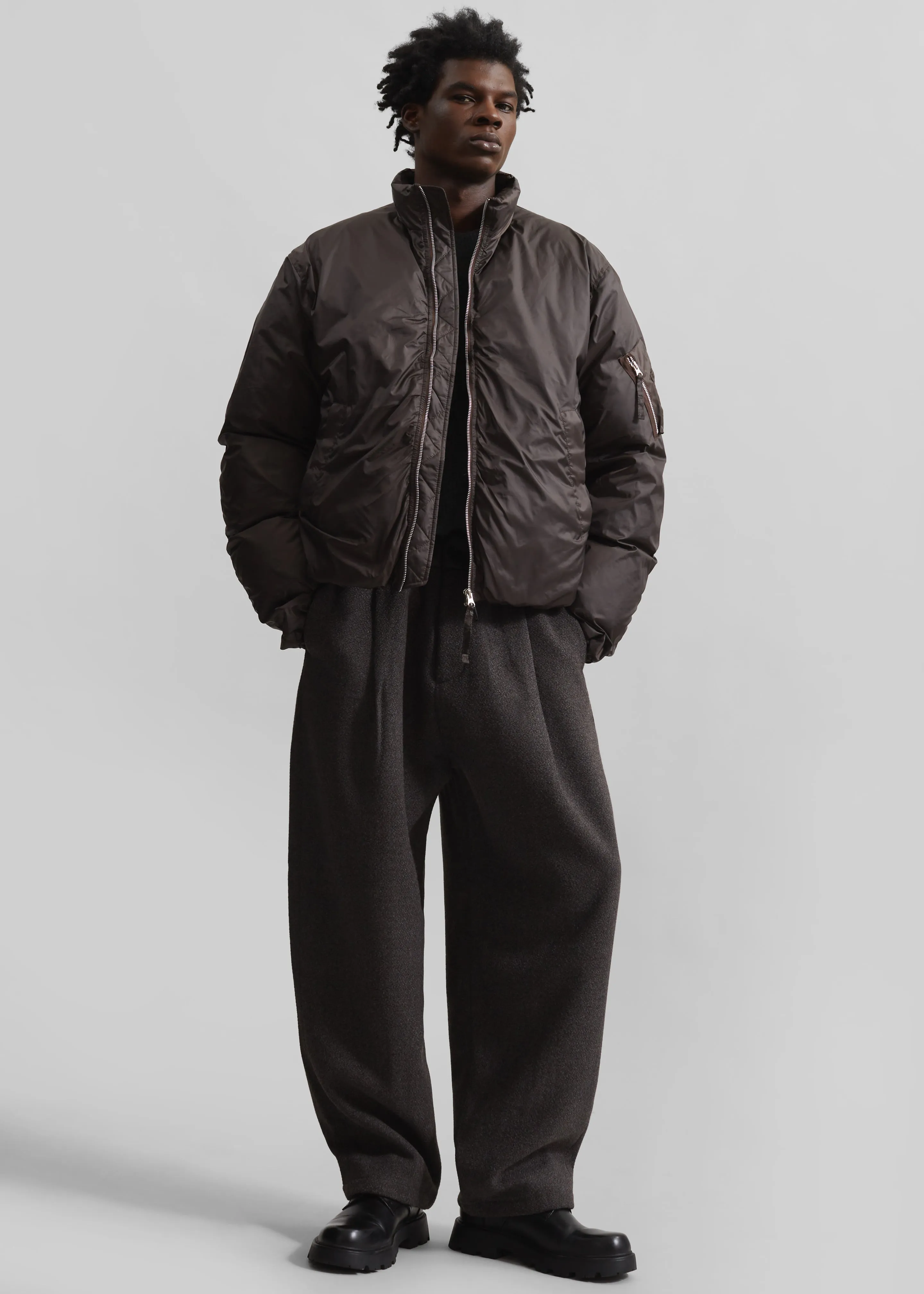 Delft Padded Bomber Jacket - Brown sold by Frankie Shop product image thumbnail 2