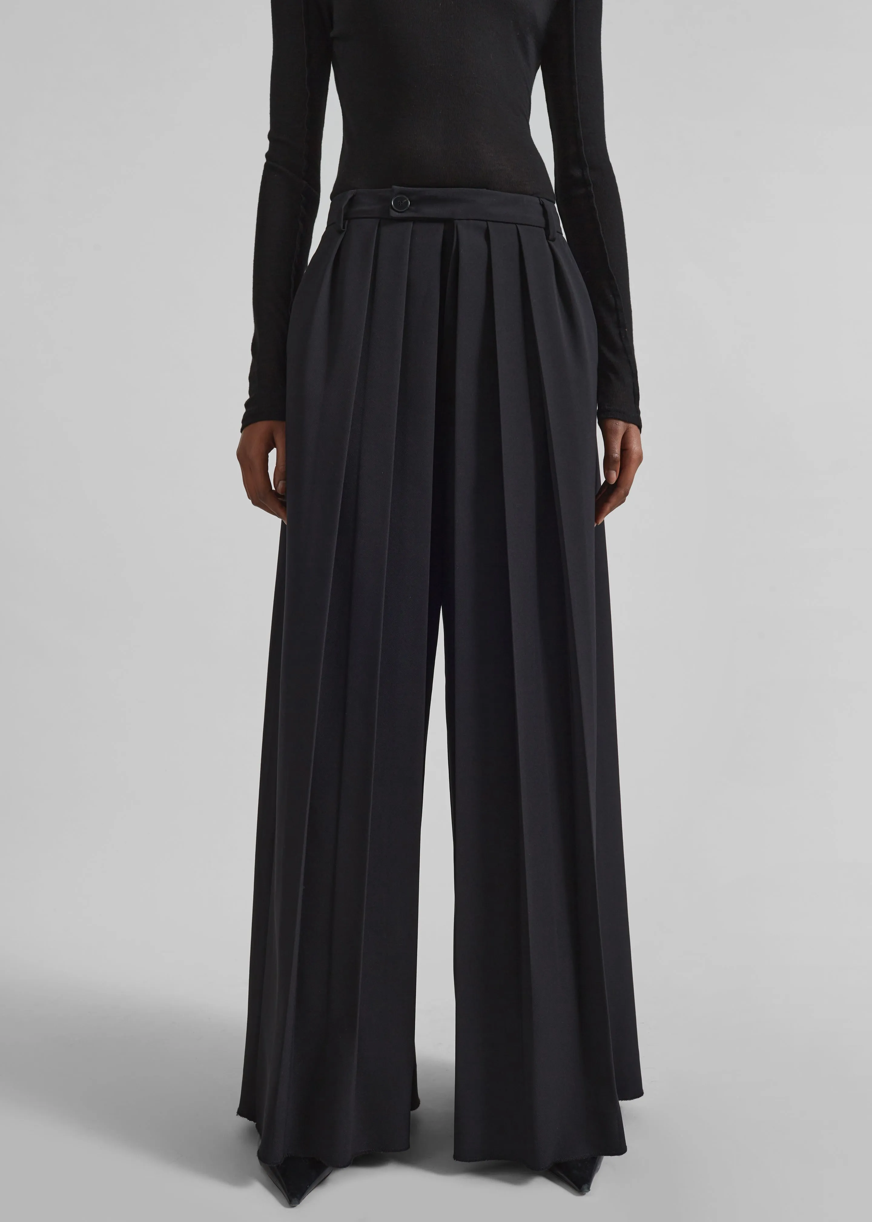 Norska Pleated Wrap Trousers - Black sold by Frankie Shop product image thumbnail 4