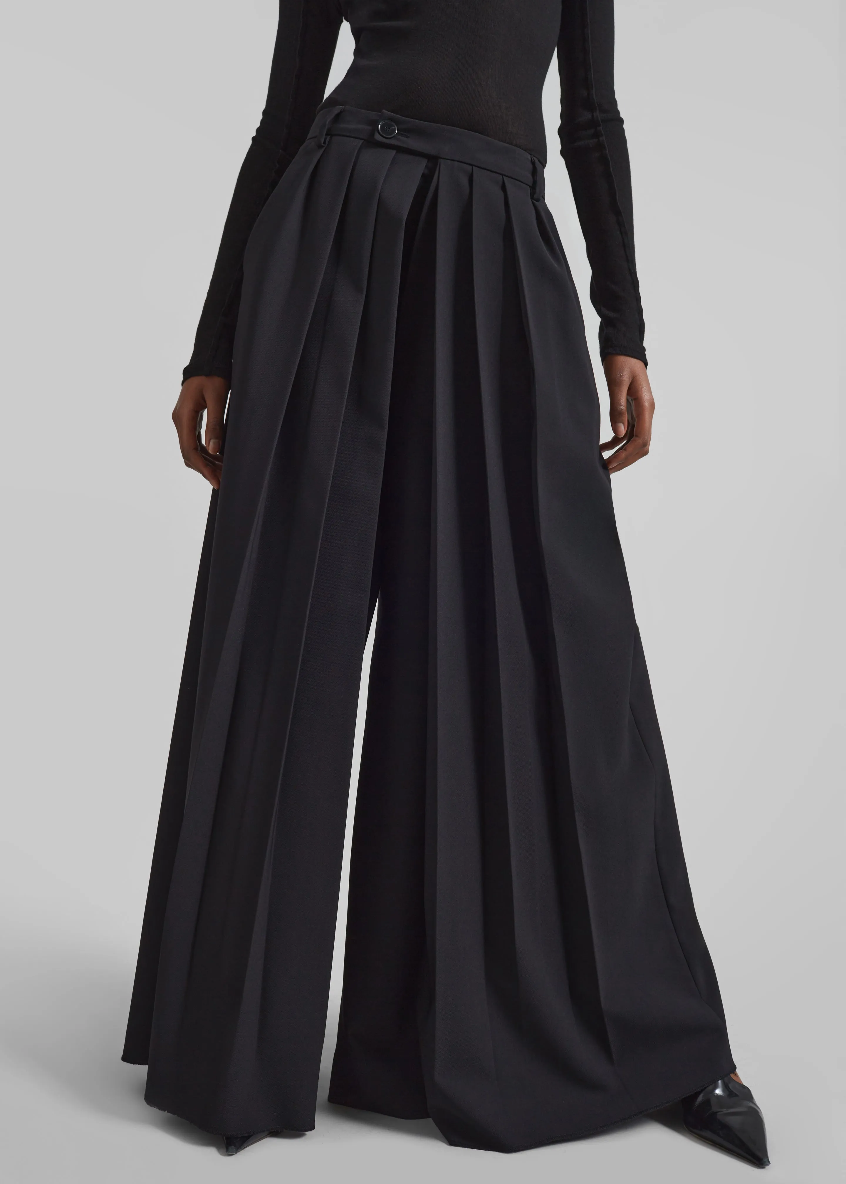 Norska Pleated Wrap Trousers - Black sold by Frankie Shop product image thumbnail 2