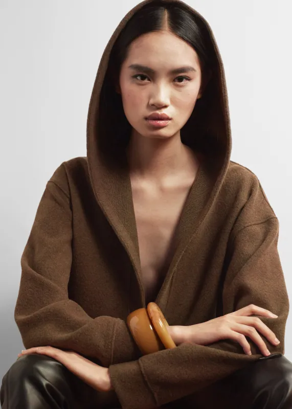 Belsay Hoodie - Khaki Brown made by Frankie Shop
