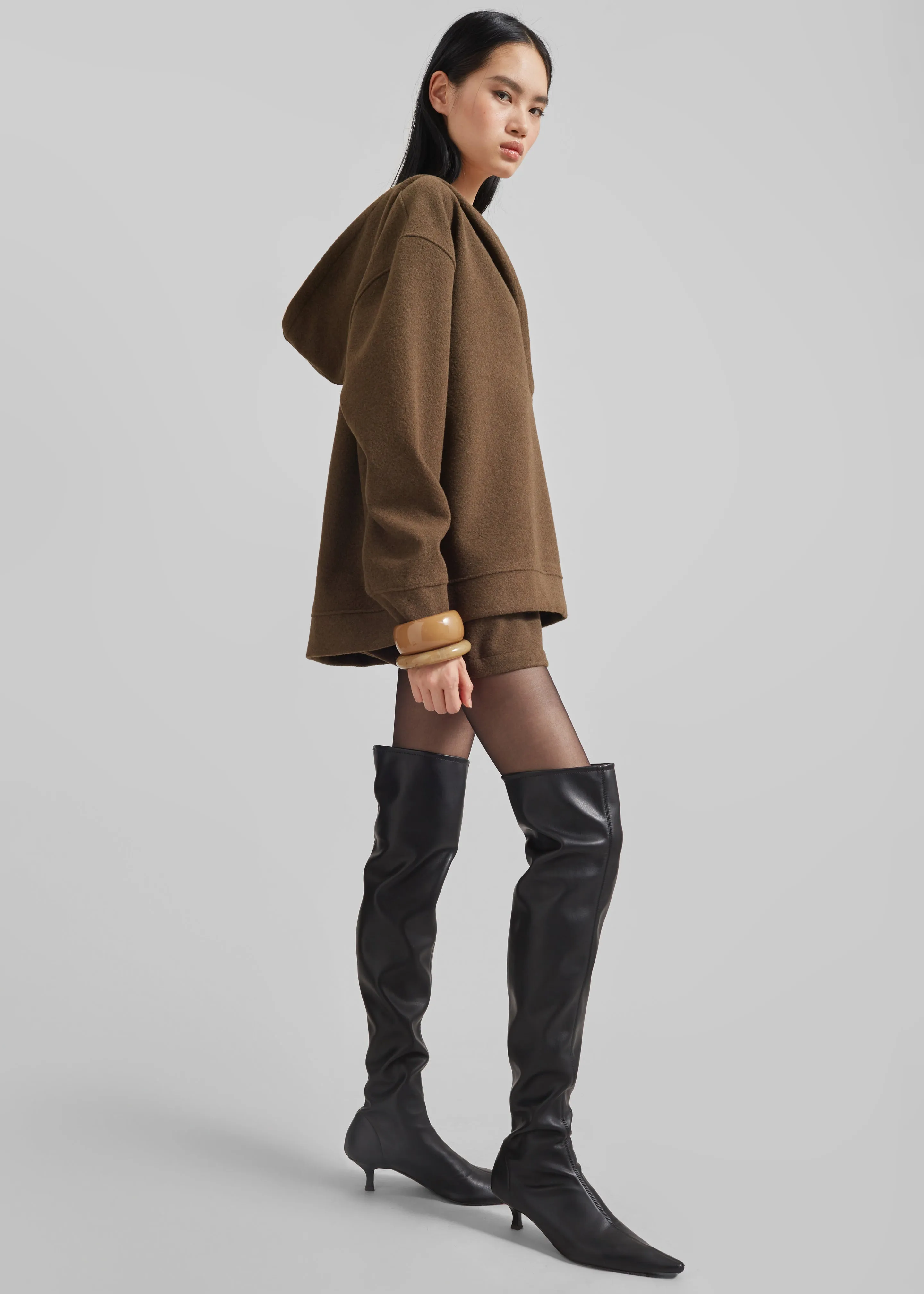 Belsay Hoodie - Khaki Brown sold by Frankie Shop product image thumbnail 5