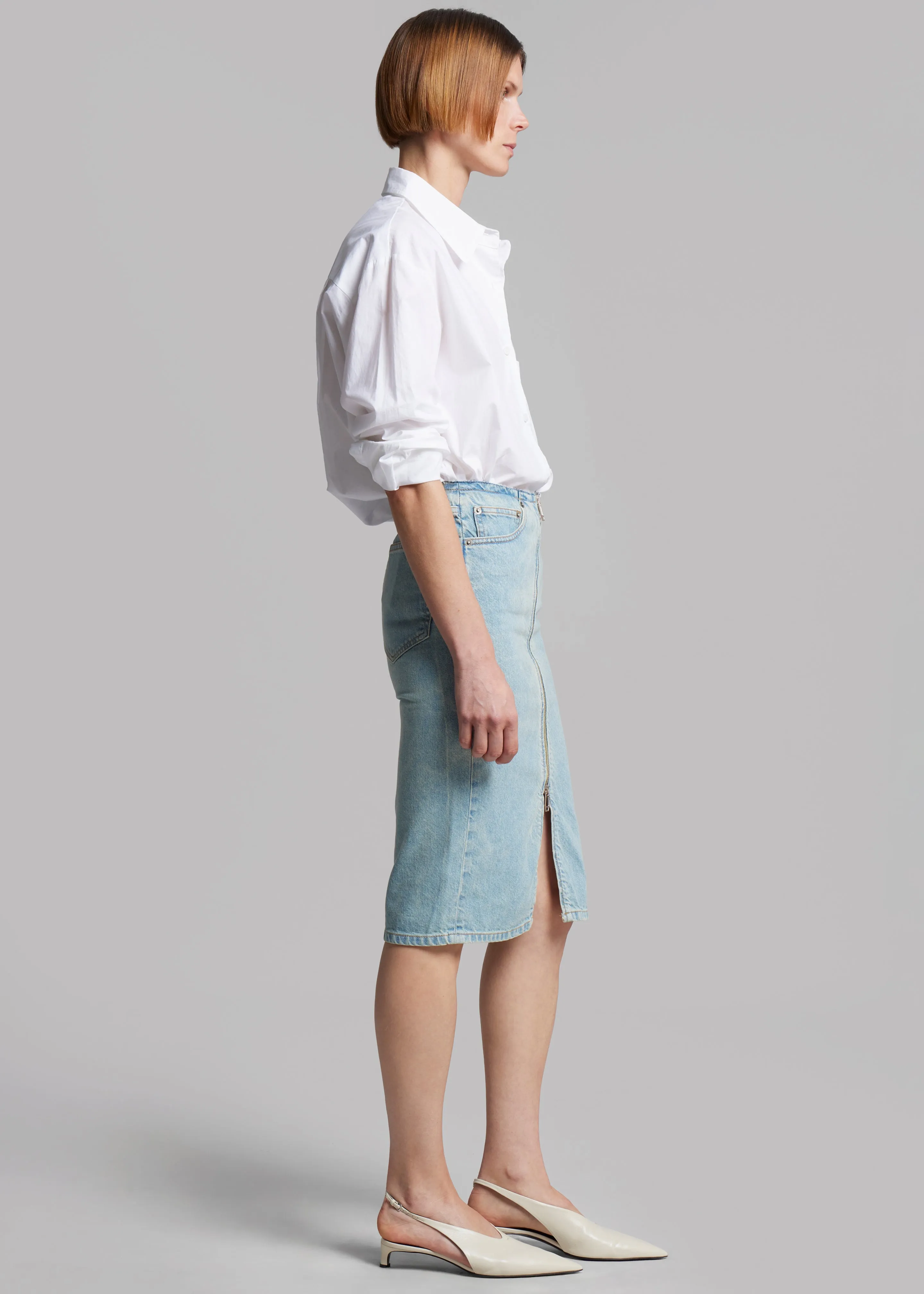 Haikure Tiger Skirt - Bleach Blue sold by Frankie Shop product image thumbnail 5