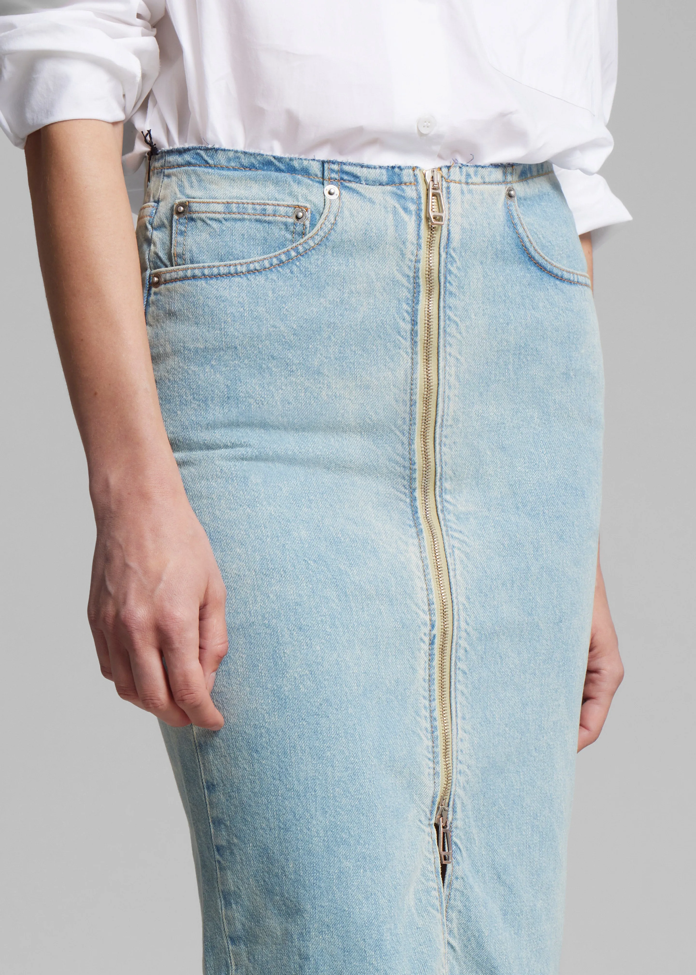 Haikure Tiger Skirt - Bleach Blue sold by Frankie Shop product image thumbnail 3