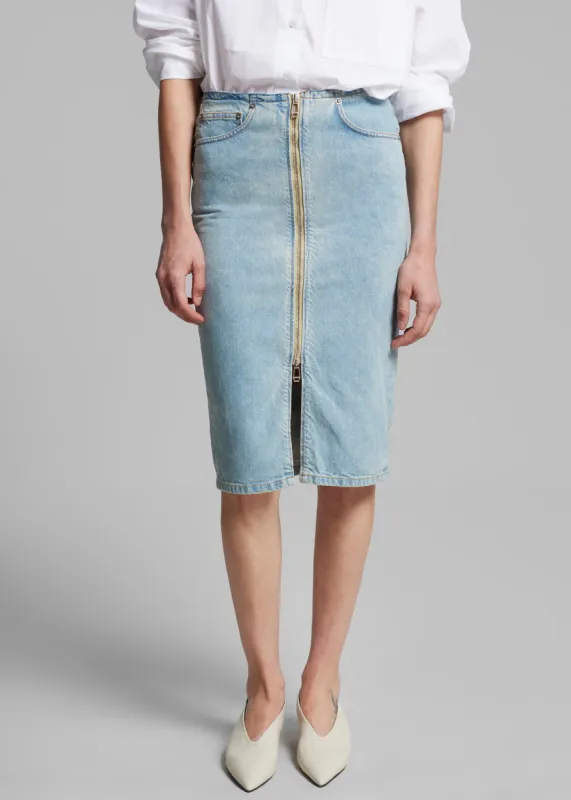 Haikure Tiger Skirt - Bleach Blue made by Frankie Shop