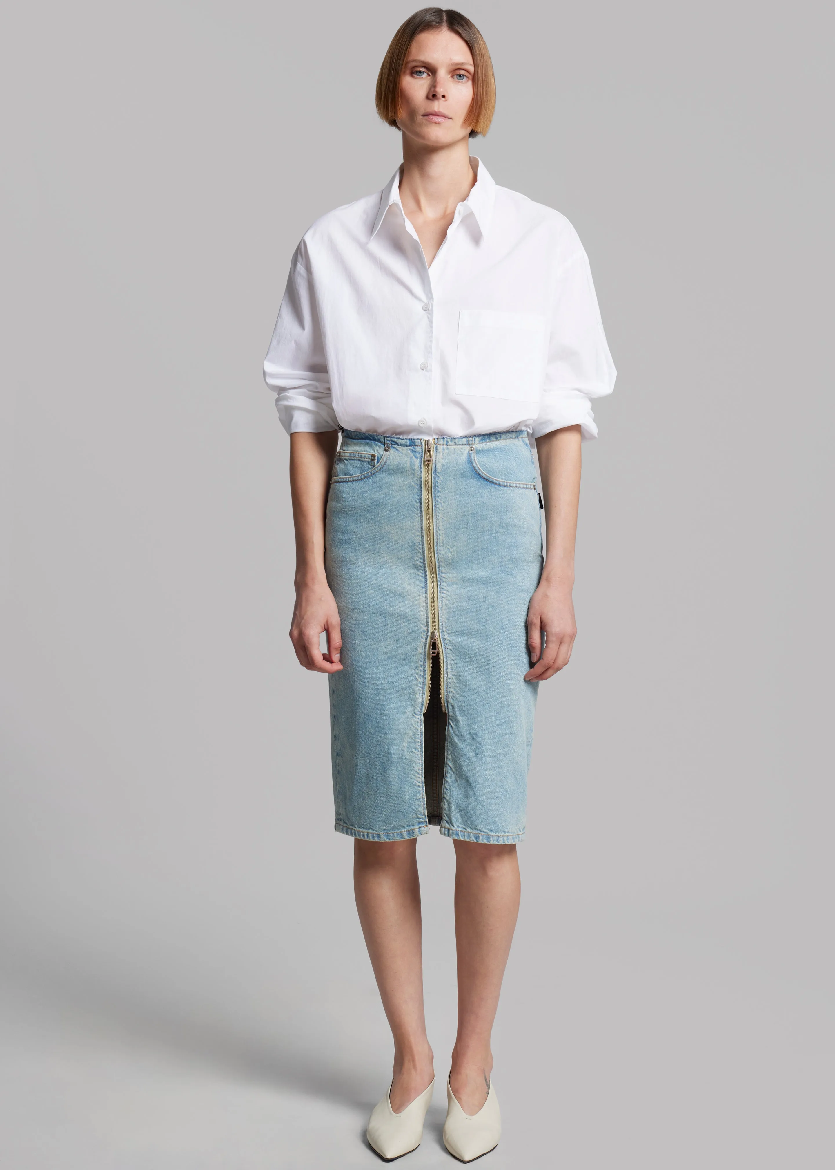 Haikure Tiger Skirt - Bleach Blue sold by Frankie Shop product image thumbnail 2