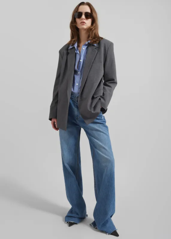 Salzburg Belted Blazer - Grey sold by Frankie Shop