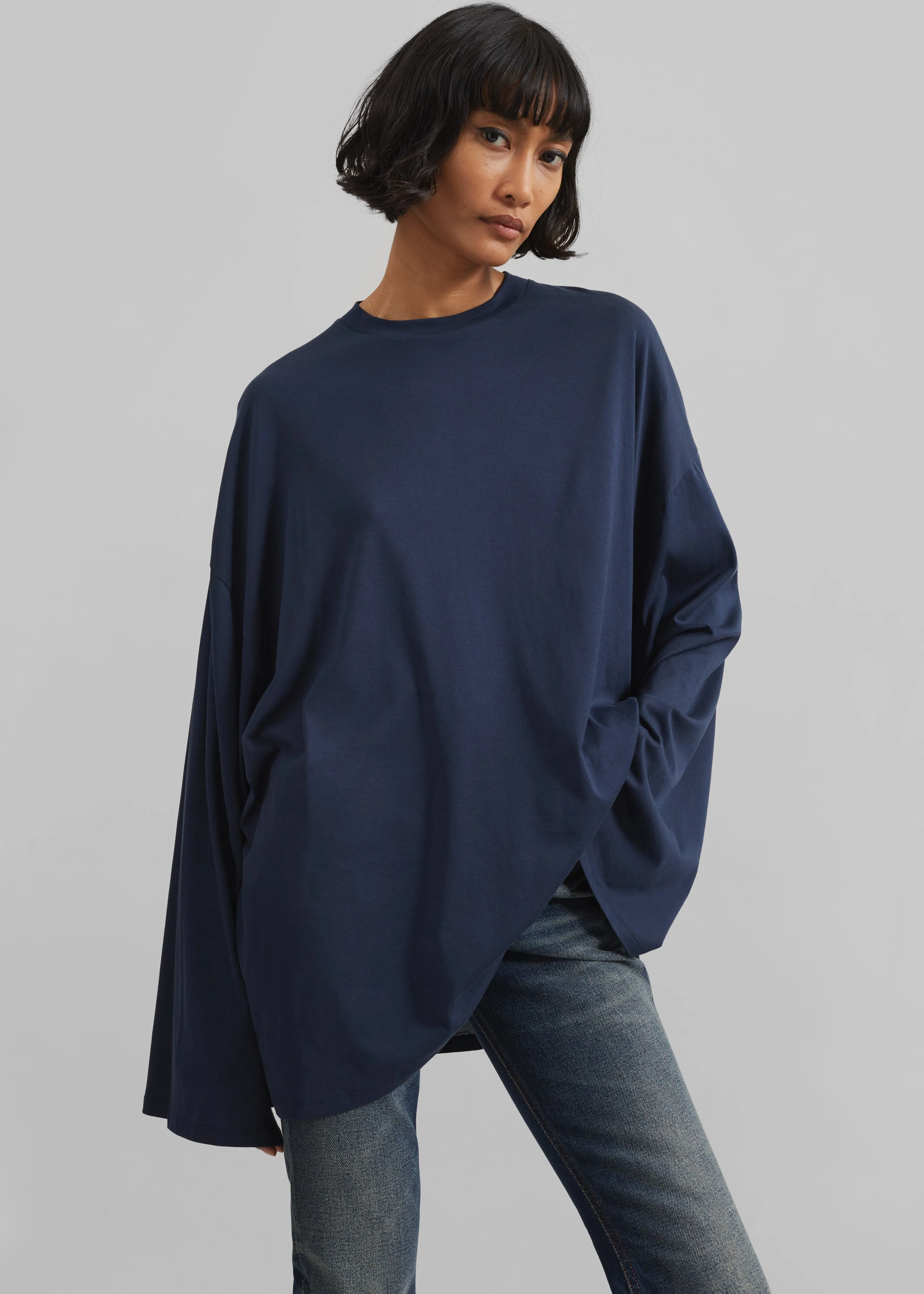 Rio Oversized Sleeve Tee - Dark Navy sold by Frankie Shop product image thumbnail 3